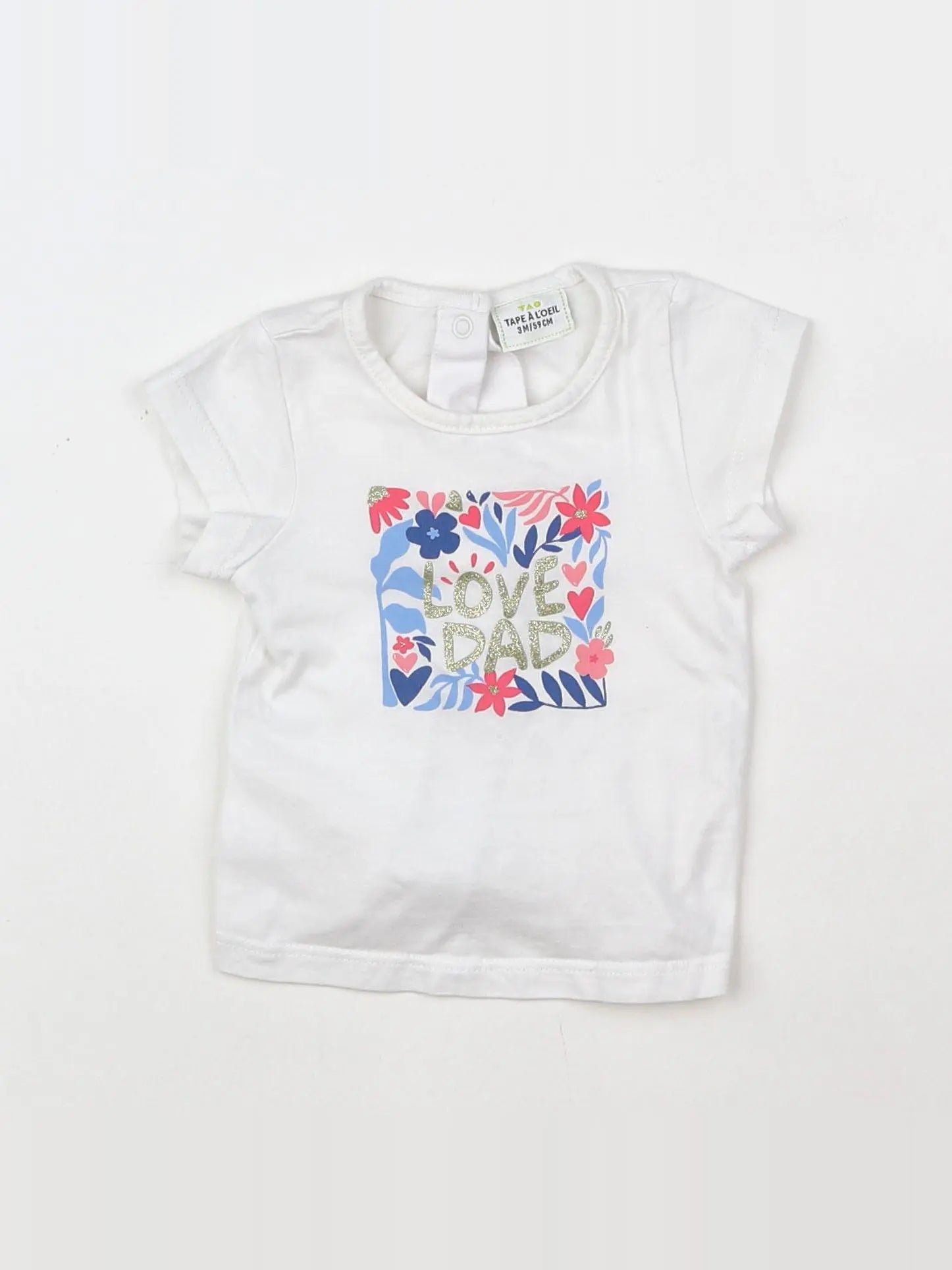 Tape à l'oeil - tee-shirt blanc - 3 mois