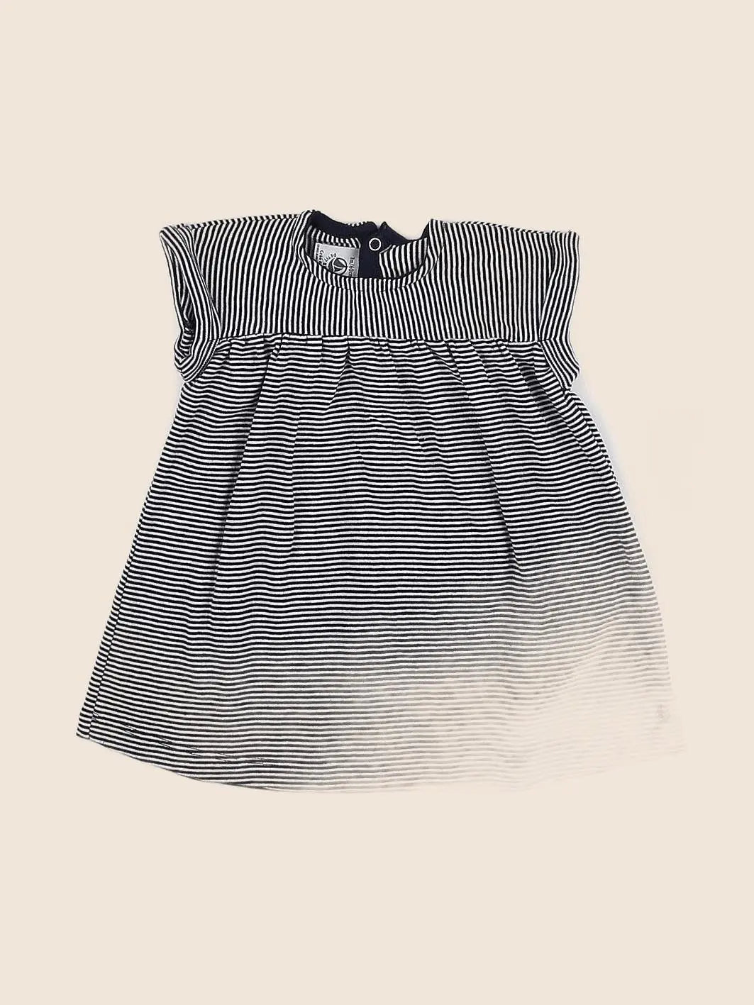 Petit Bateau - robe bleu - 3 mois
