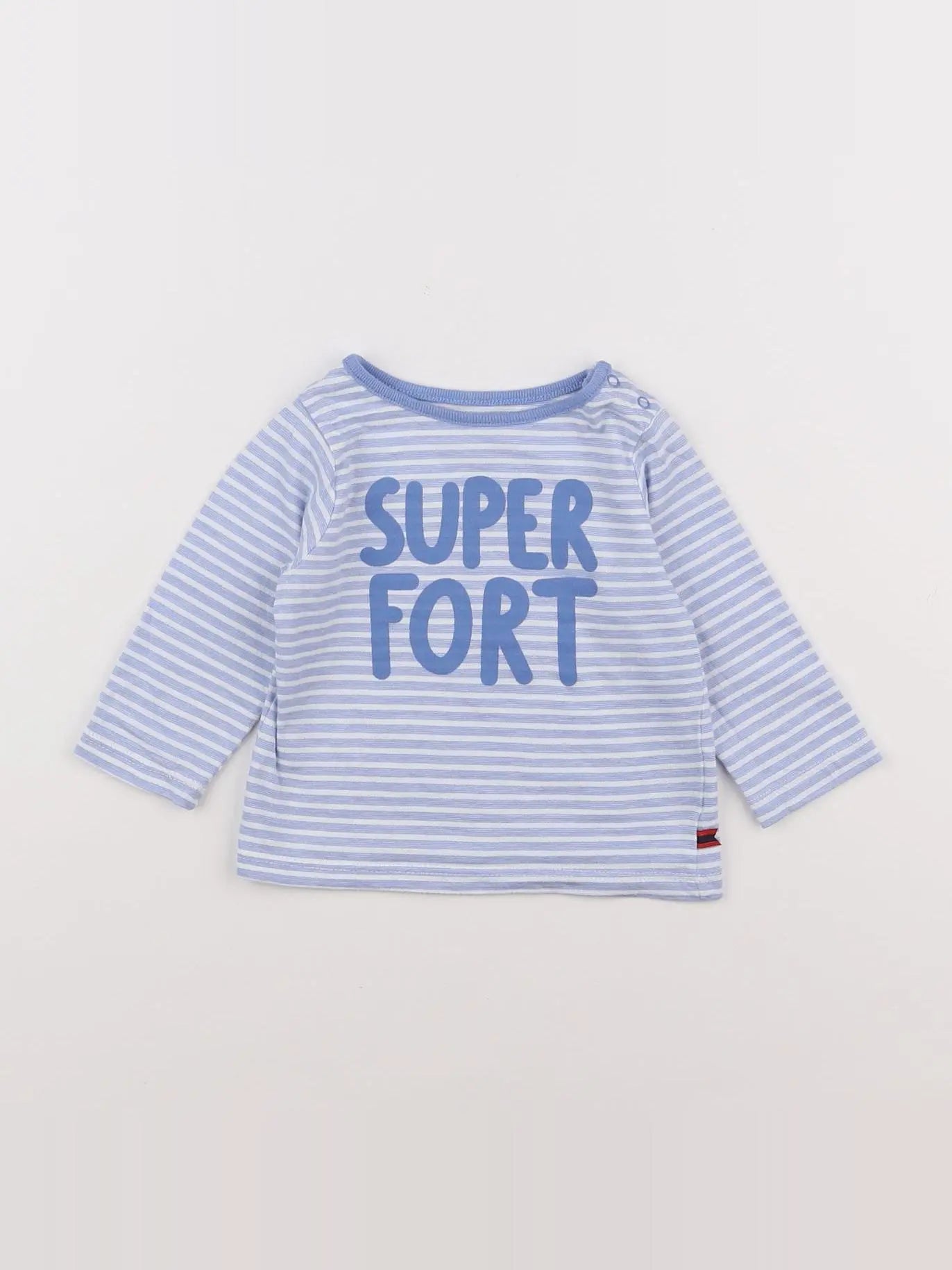 Cadet Rousselle - tee-shirt blanc, bleu - 6 mois