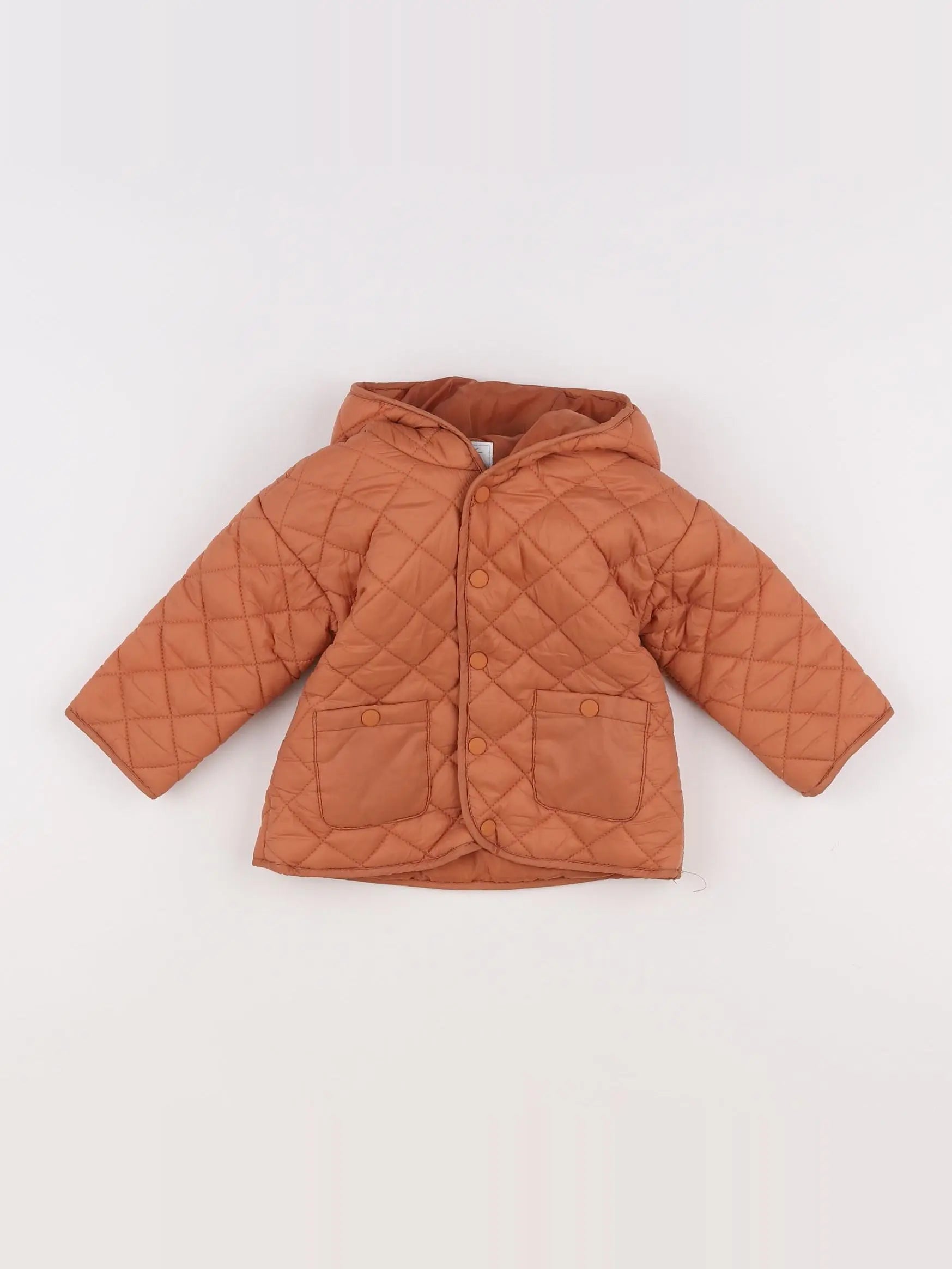 Vertbaudet - doudoune orange - 12 mois