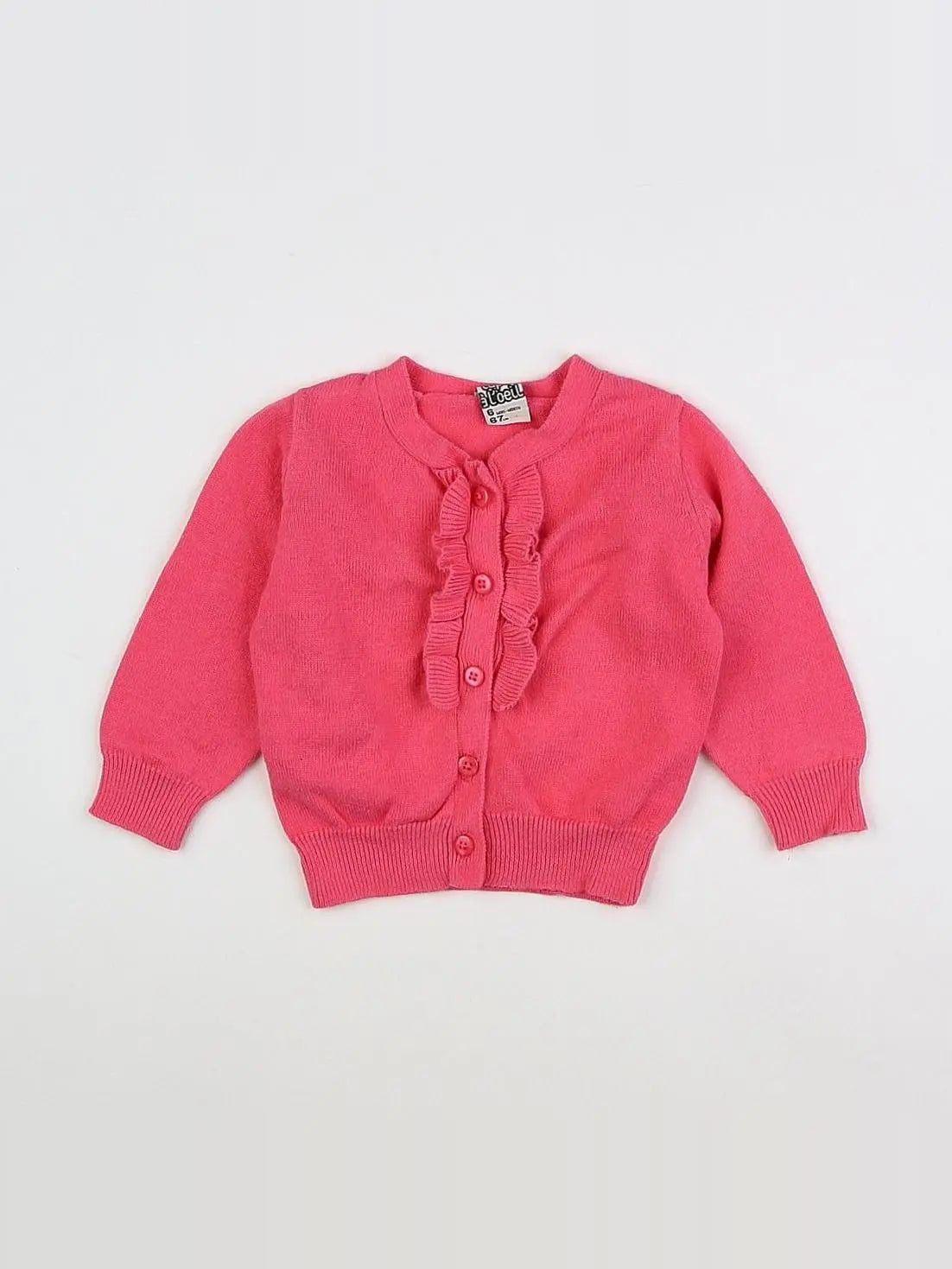 Tape à l'oeil - gilet rose - 6 mois