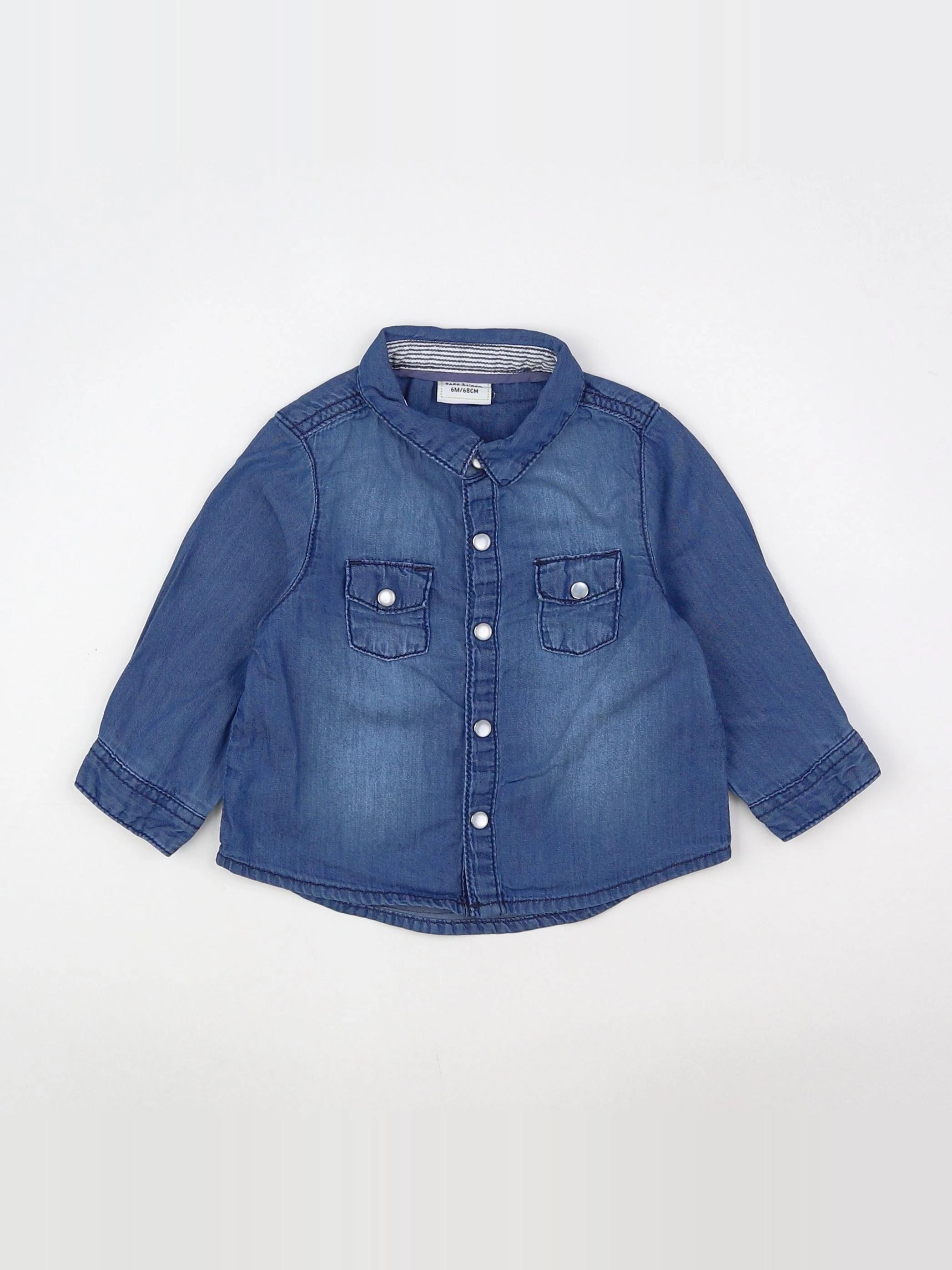 Tape à l'oeil - chemise bleu - 6 mois