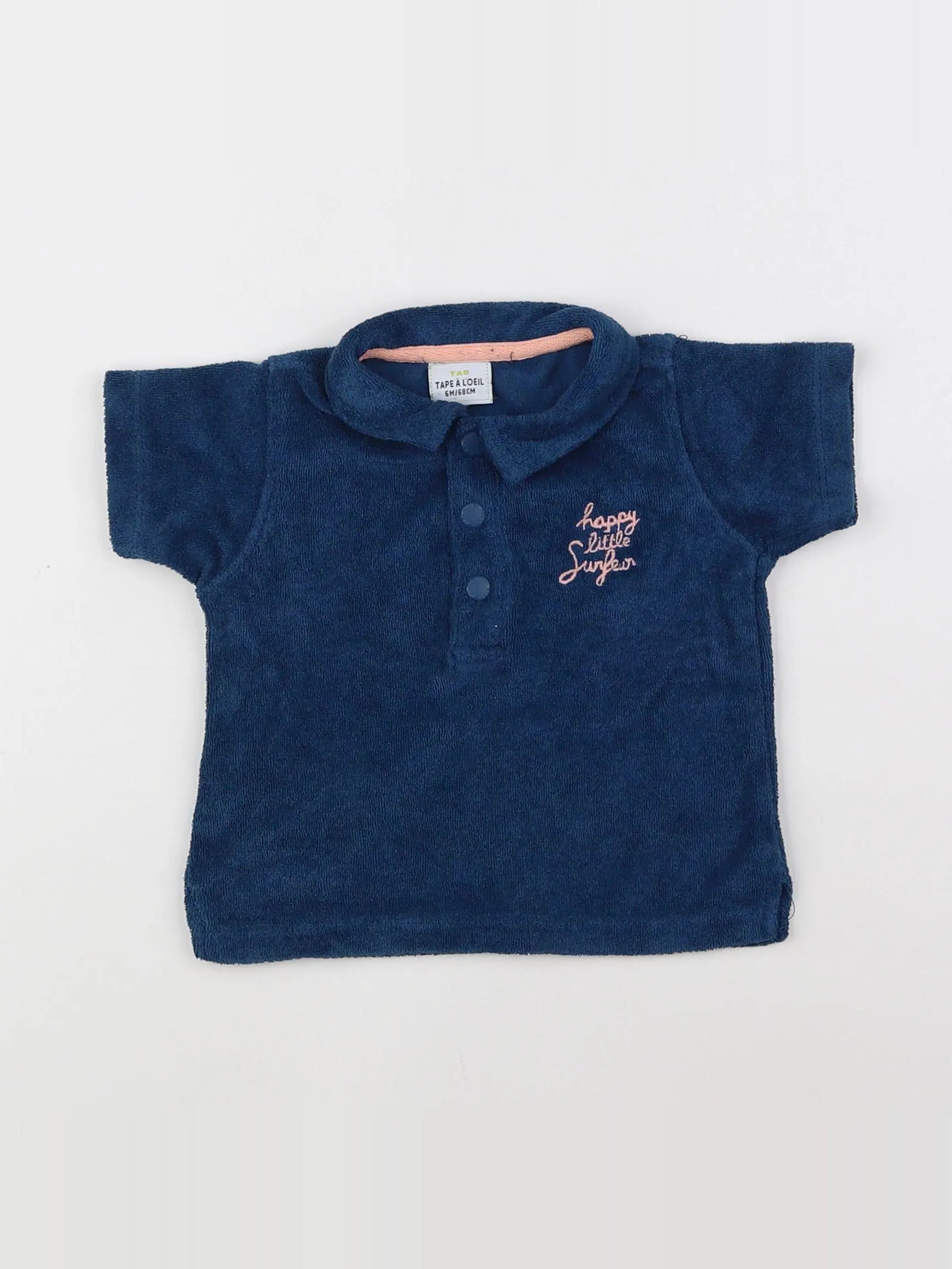 Tape à l'oeil - polo bleu - 6 mois