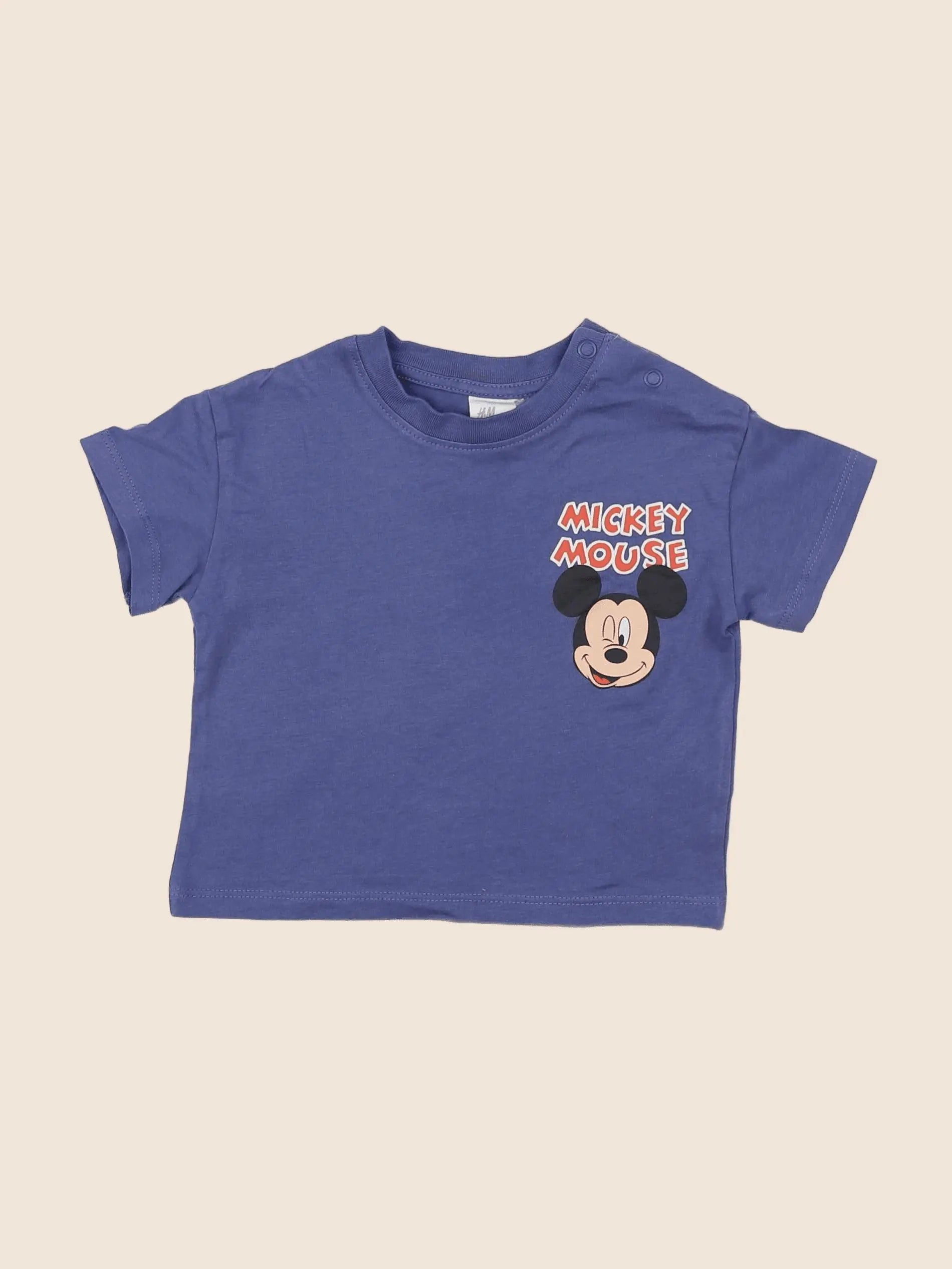 H&M - tee-shirt bleu - 3/6 mois