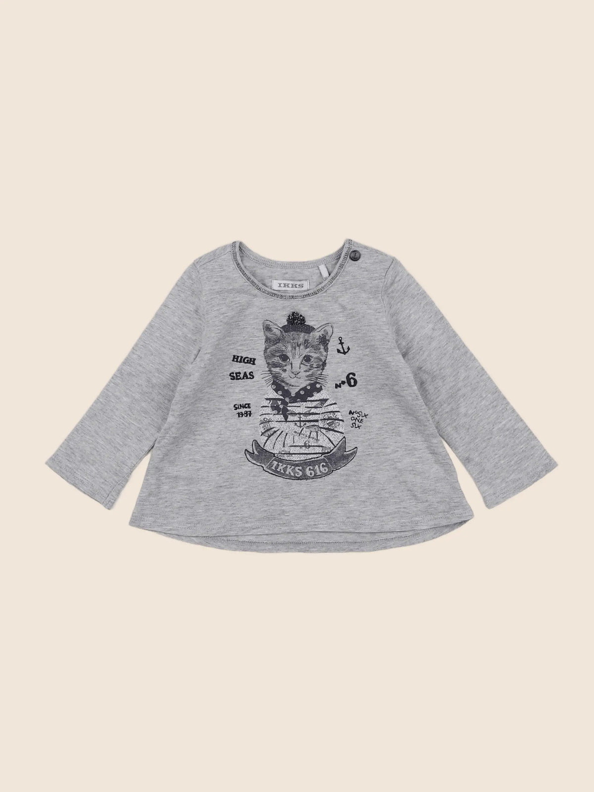 IKKS - tee-shirt gris - 6 mois