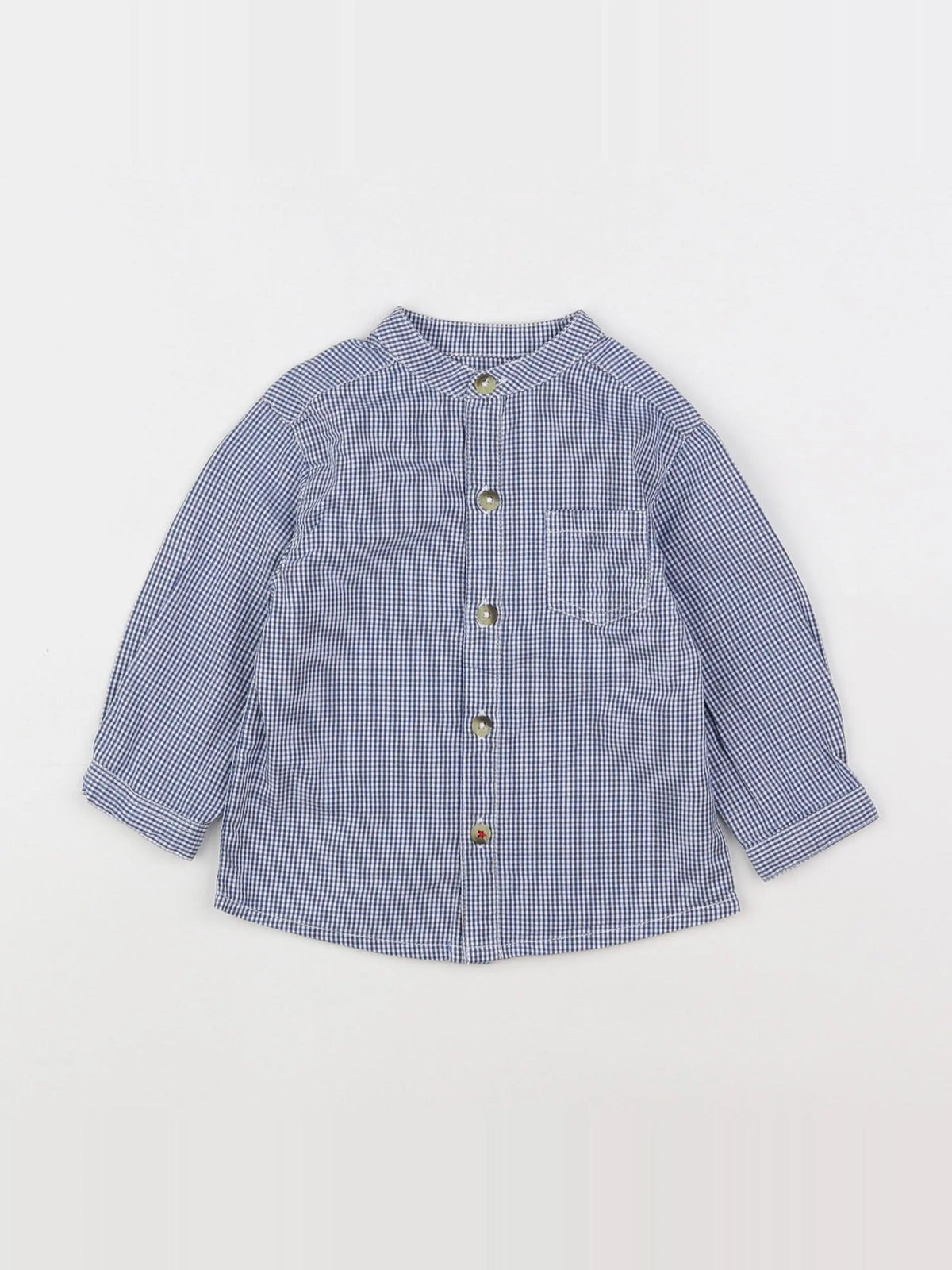 Boutchou - chemise bleu - 6 mois