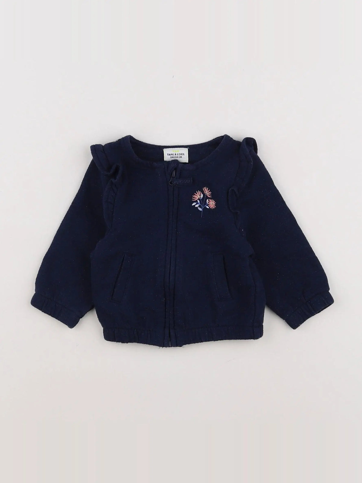 Tape à l'oeil - sweat bleu - 3 mois