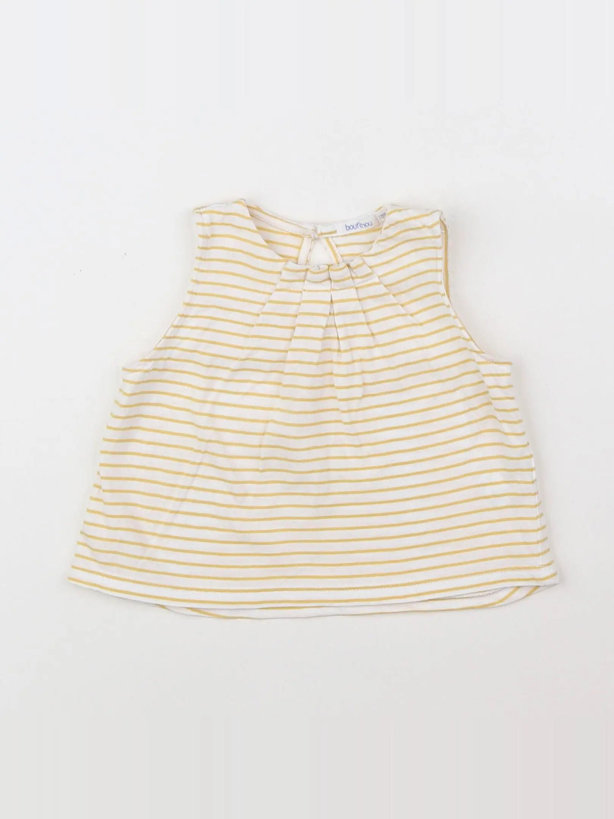 Boutchou - débardeur blanc, jaune - 12 mois