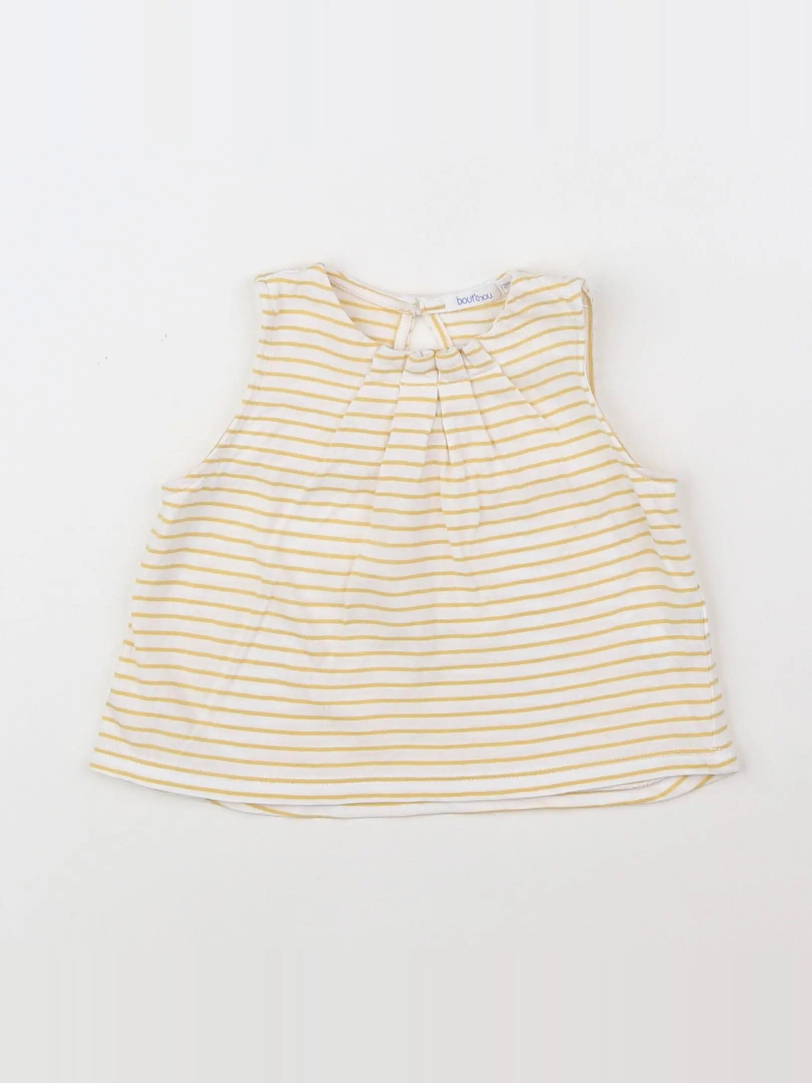 Boutchou - débardeur blanc, jaune - 12 mois