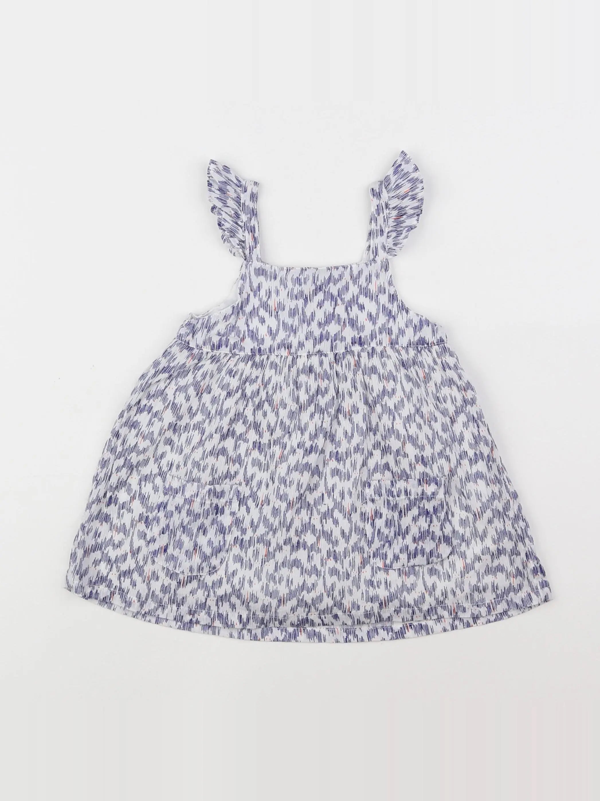 Cadet Rousselle - robe blanc, bleu - 6 mois