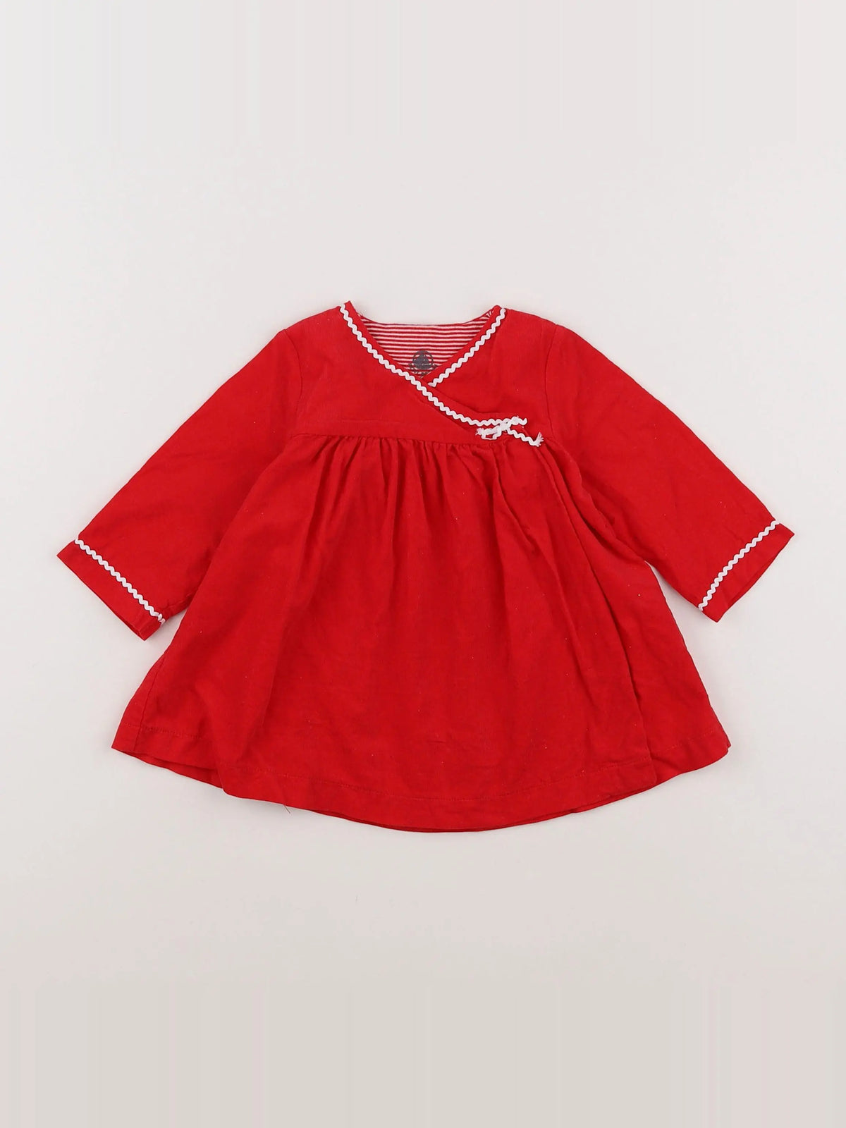 Petit Bateau - robe rouge - 6 mois