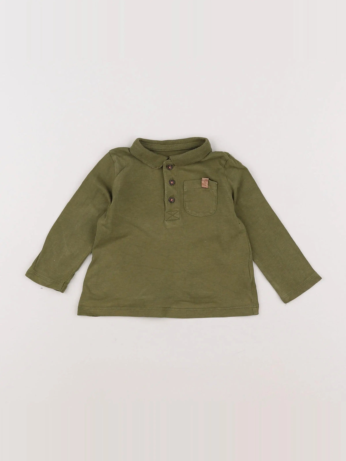 Vertbaudet - polo vert - 6 mois