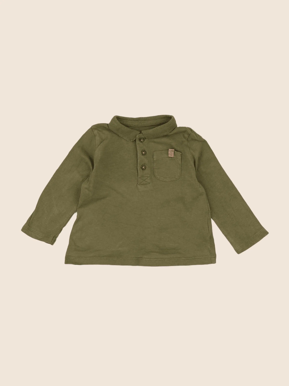 Vertbaudet - polo vert - 6 mois