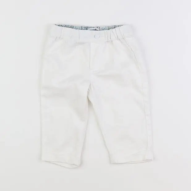 Vertbaudet - pantalon blanc - 12 mois