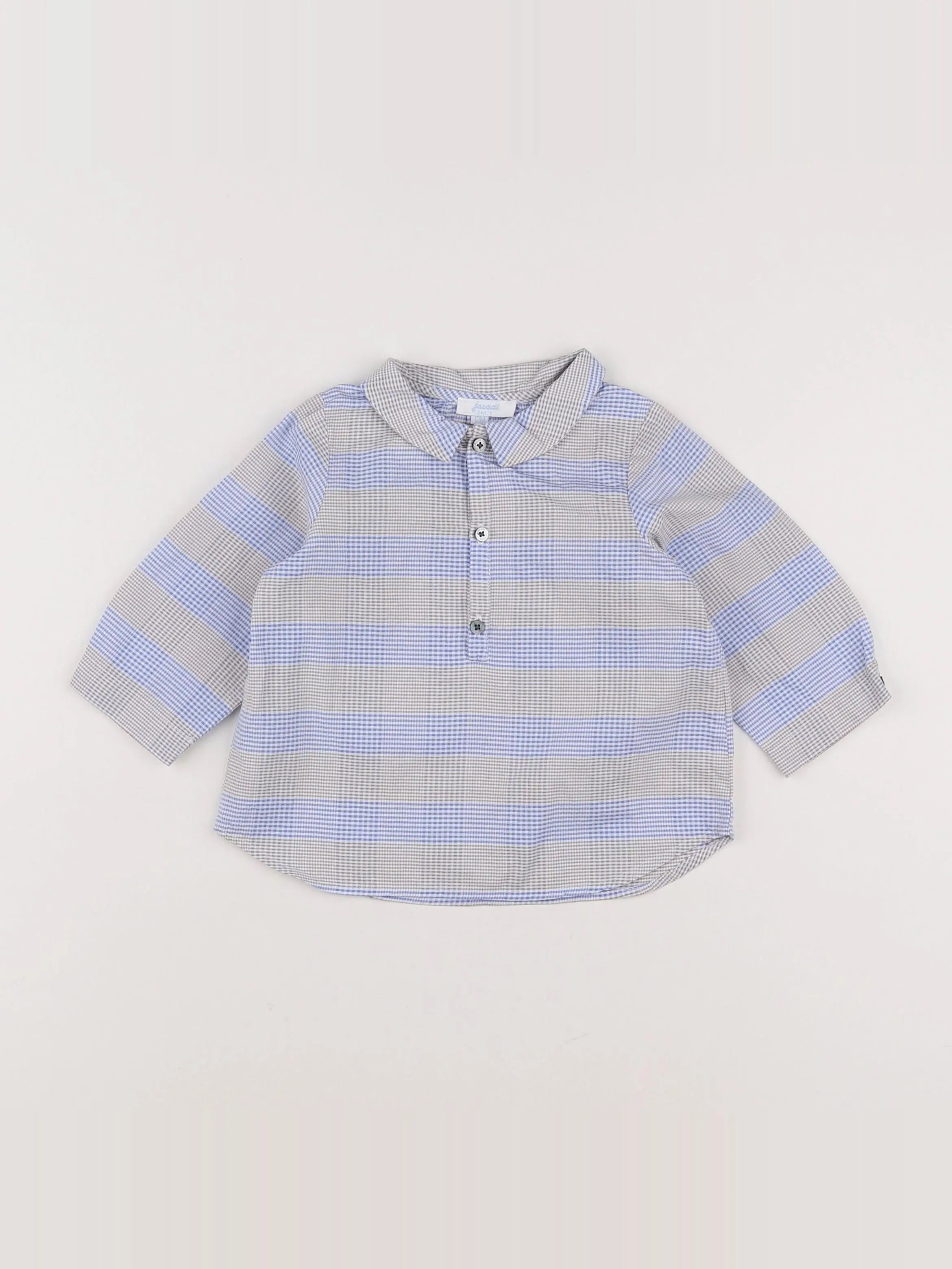 Jacadi - chemise bleu - 12 mois