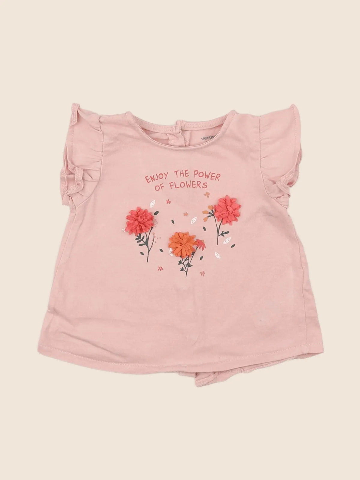 Vertbaudet - tee-shirt rose - 6 mois