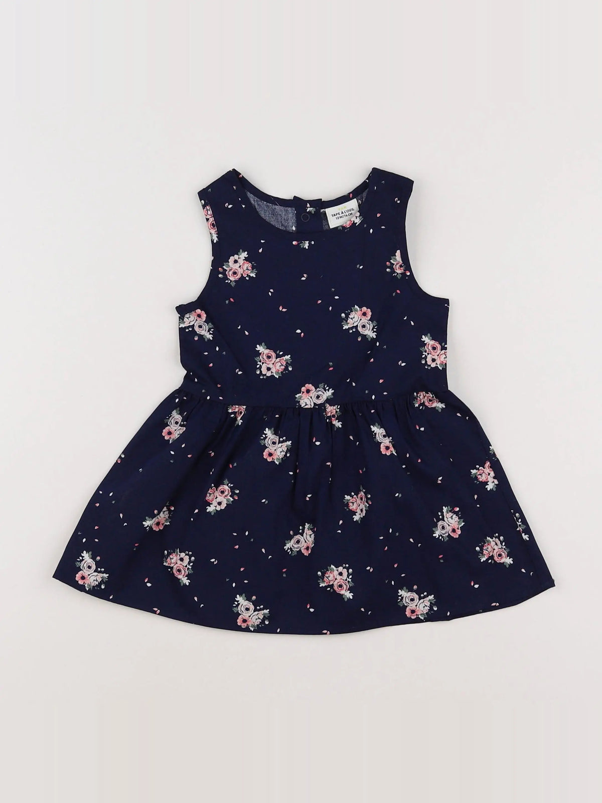 Tape à l'oeil - robe bleu, rose - 12 mois