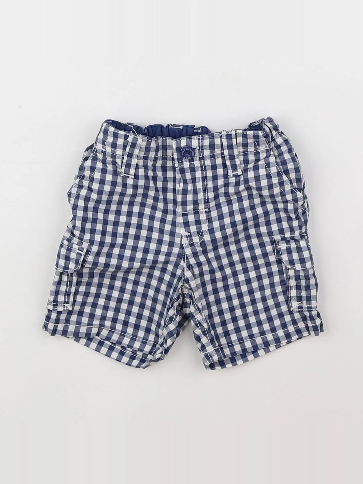 H&M - short blanc, bleu - 3/6 mois
