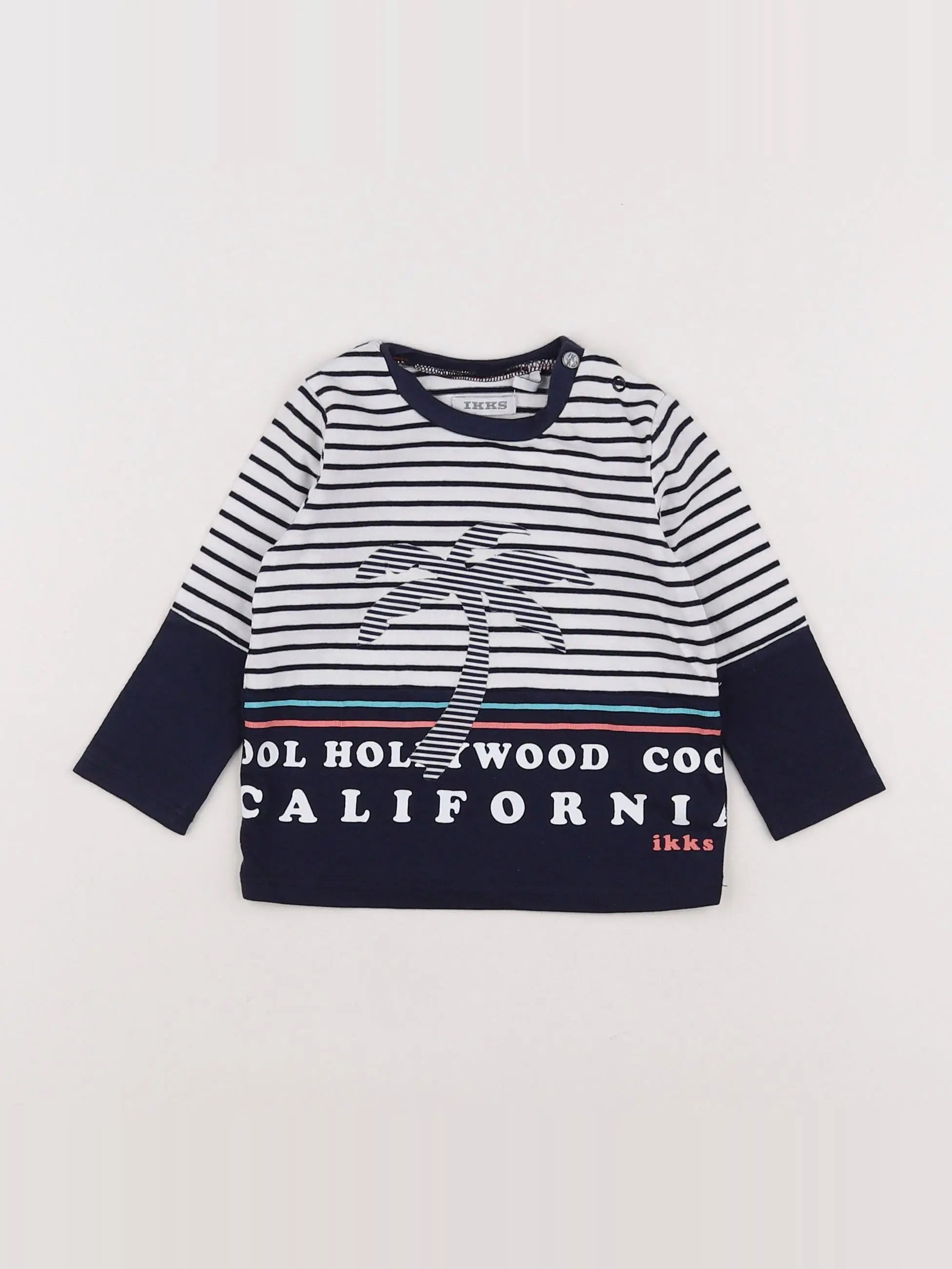 IKKS - tee-shirt bleu - 6 mois