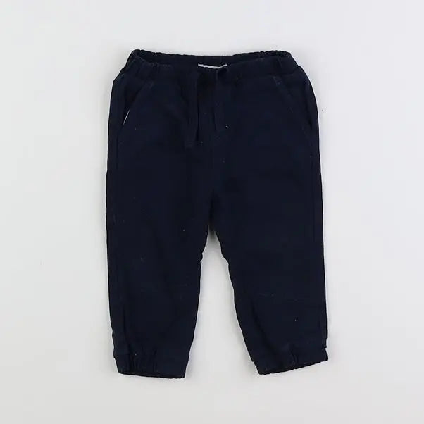 Vertbaudet - pantalon bleu - 9 mois