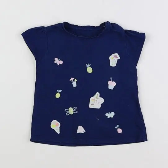 Vertbaudet - tee-shirt bleu - 18 mois