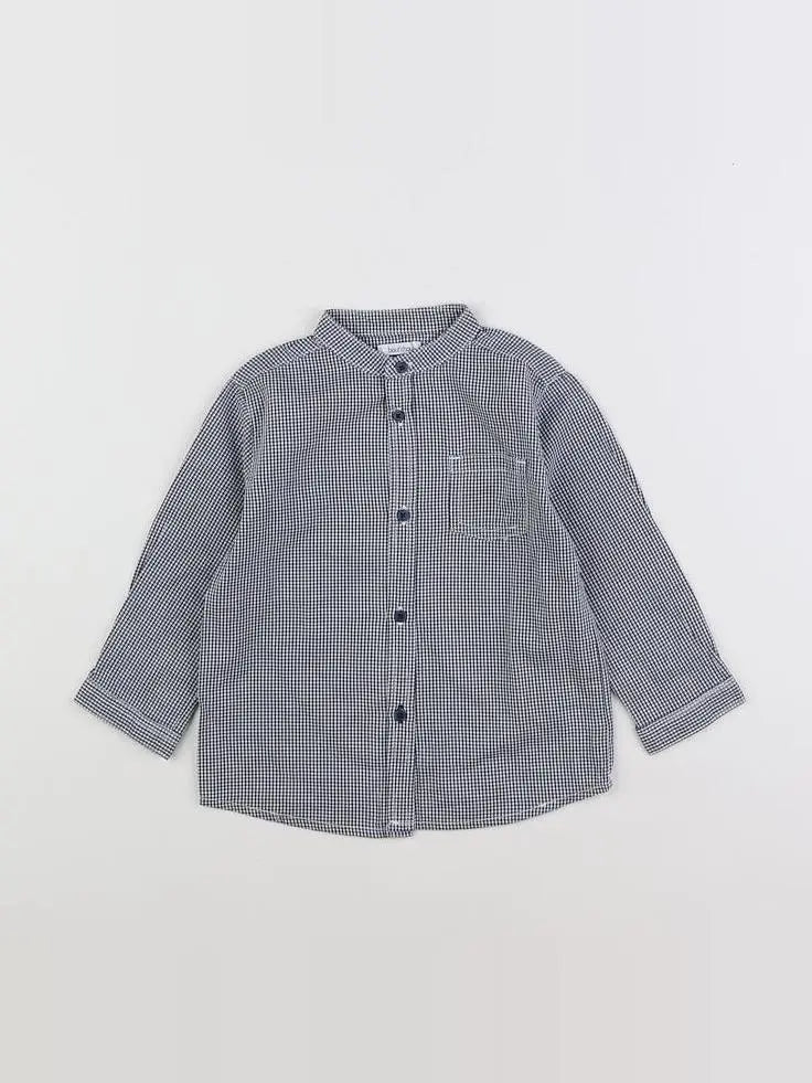 Boutchou - chemise bleu - 18 mois