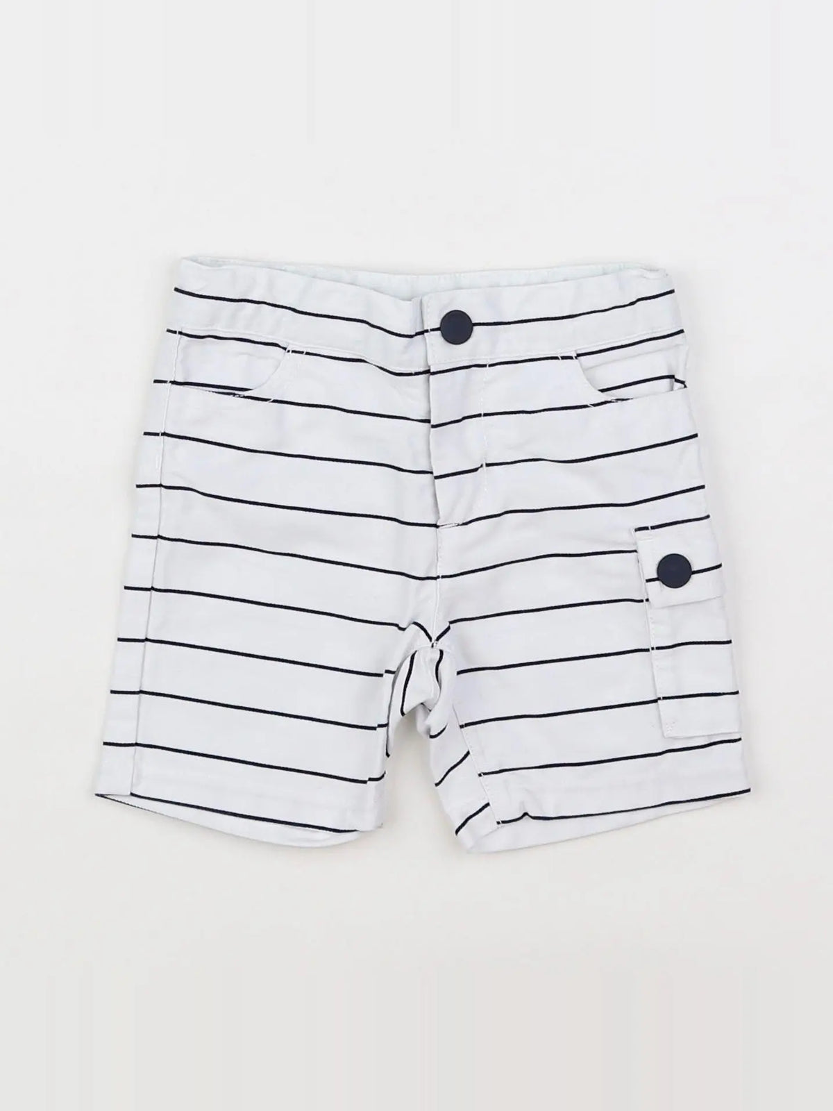 Jacadi - short blanc, bleu - 12 mois
