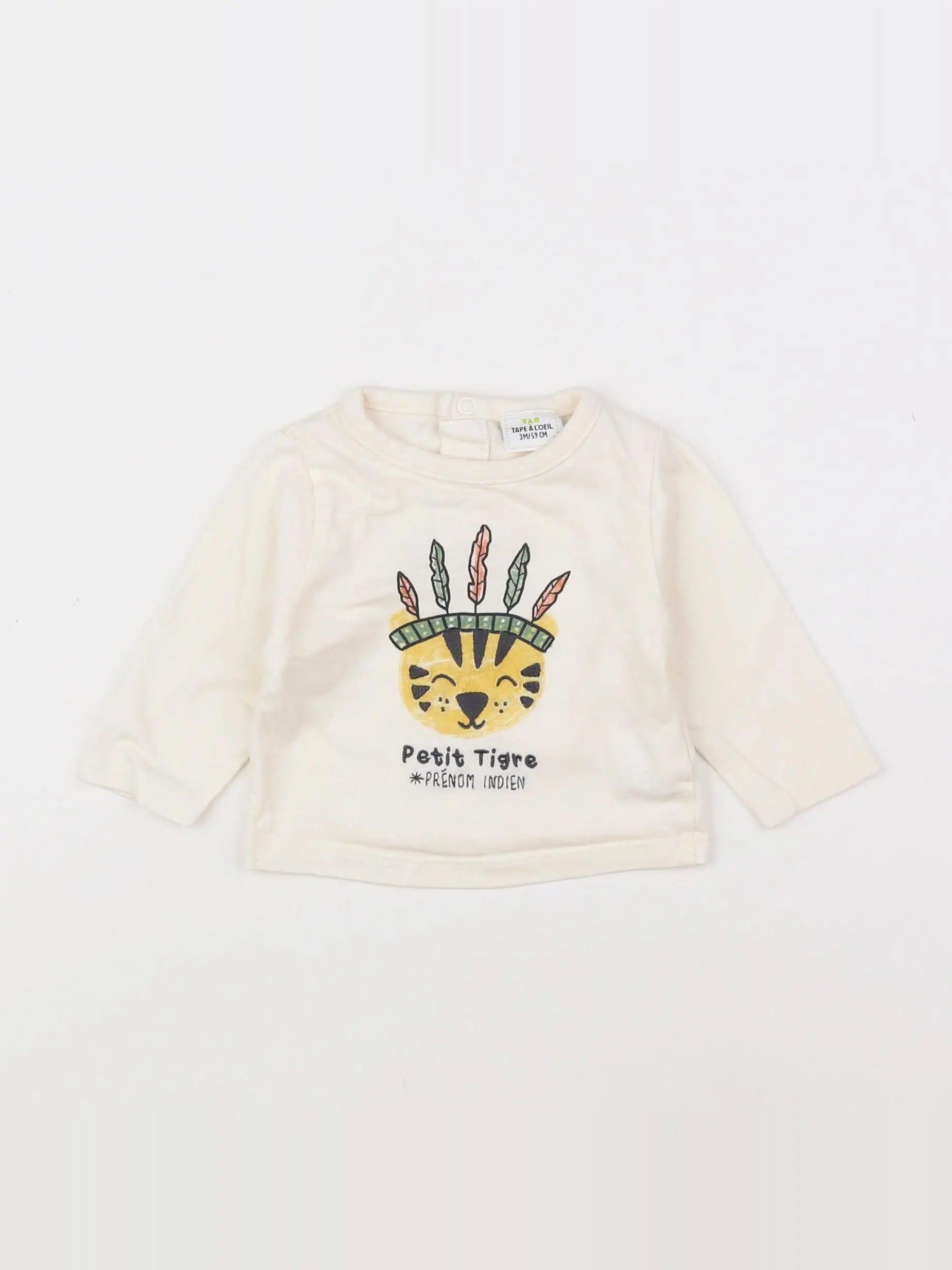 Tape à l'oeil - tee-shirt beige - 3 mois