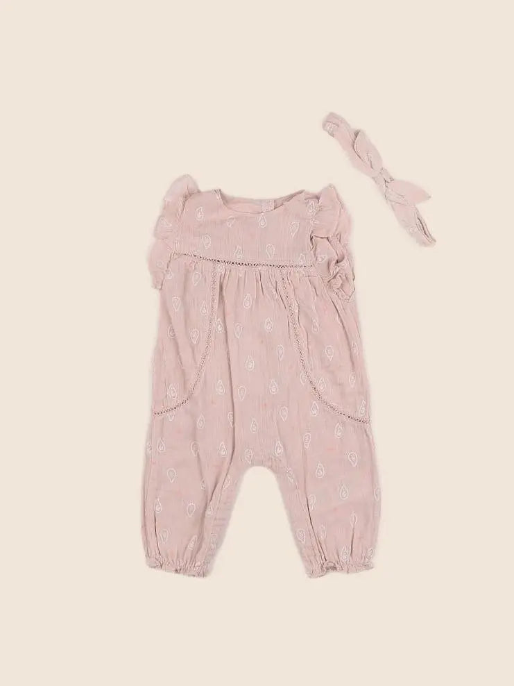 Vertbaudet - combinaison rose - 3 mois