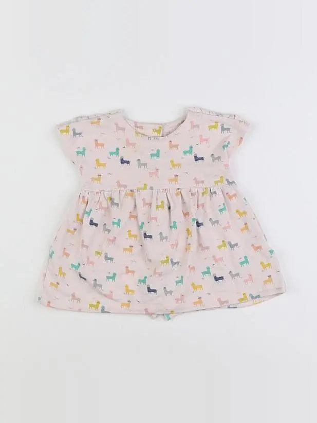 Vertbaudet - robe rose - 6 mois