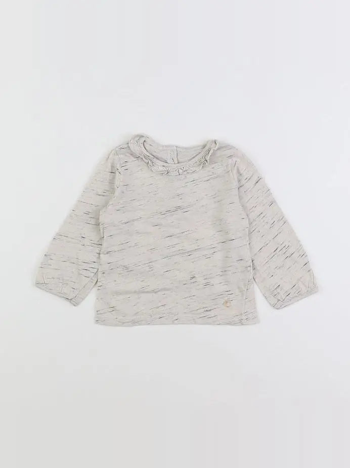 Petit Bateau - tee-shirt gris - 18 mois