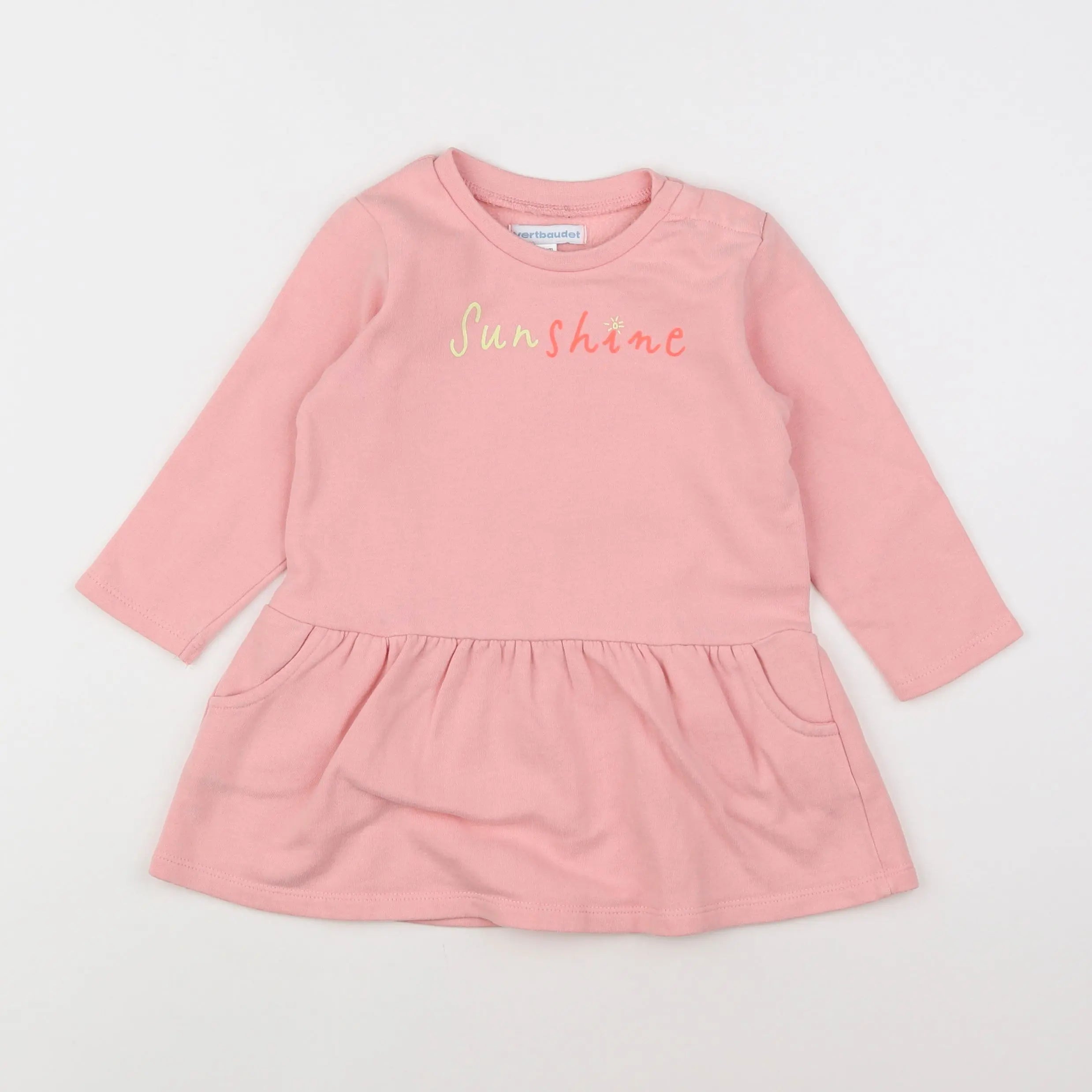 Vertbaudet - robe rose - 2 ans