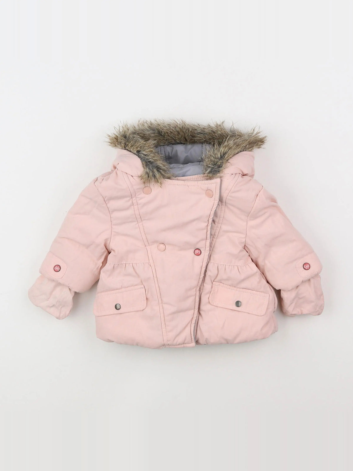 Vertbaudet - parka rose - 3 mois