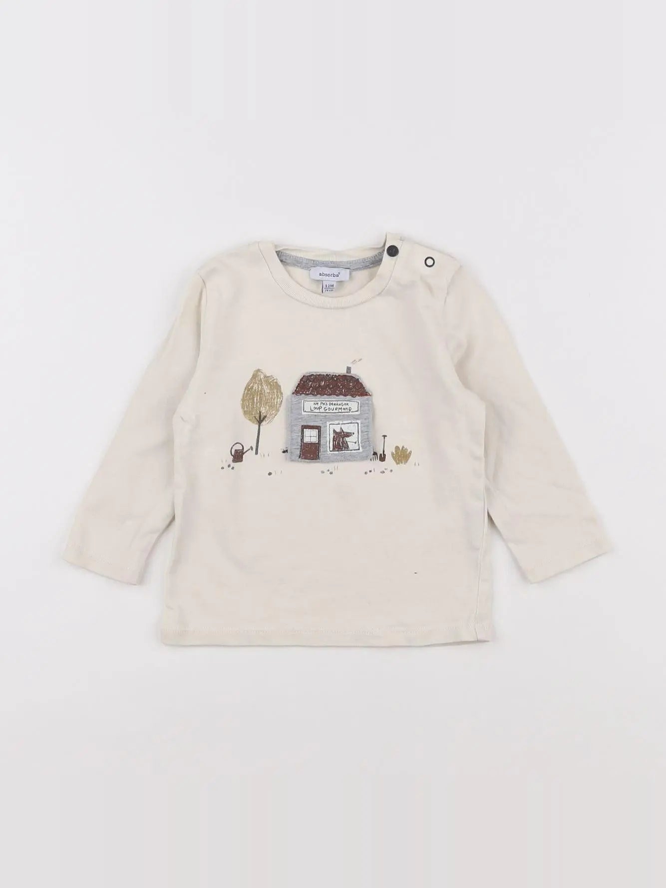 Absorba - tee-shirt beige - 12 mois