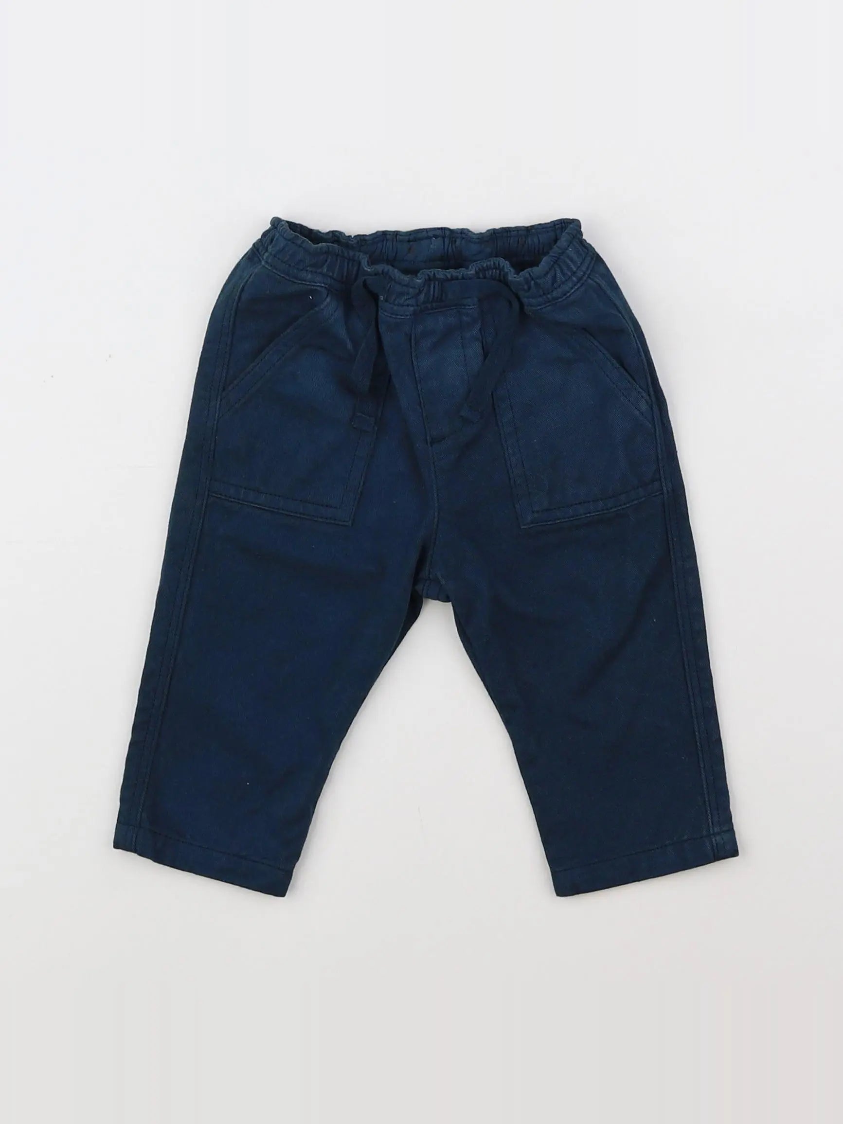 Bonton - pantalon bleu - 6 mois