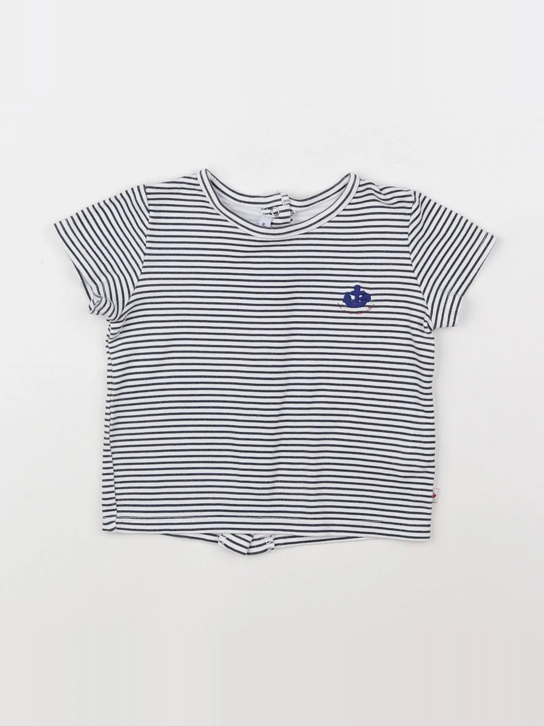 Absorba - tee-shirt blanc, bleu - 12 mois