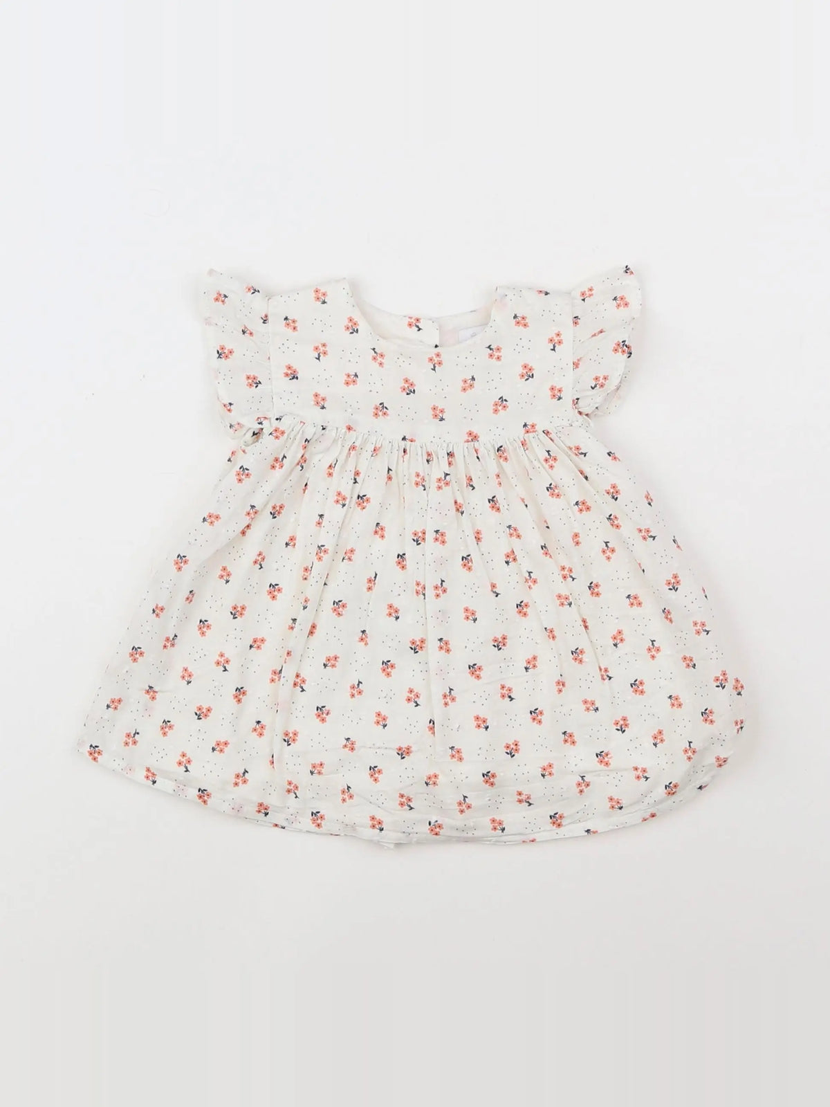 Cadet Rousselle - robe blanc, rose - 3 mois