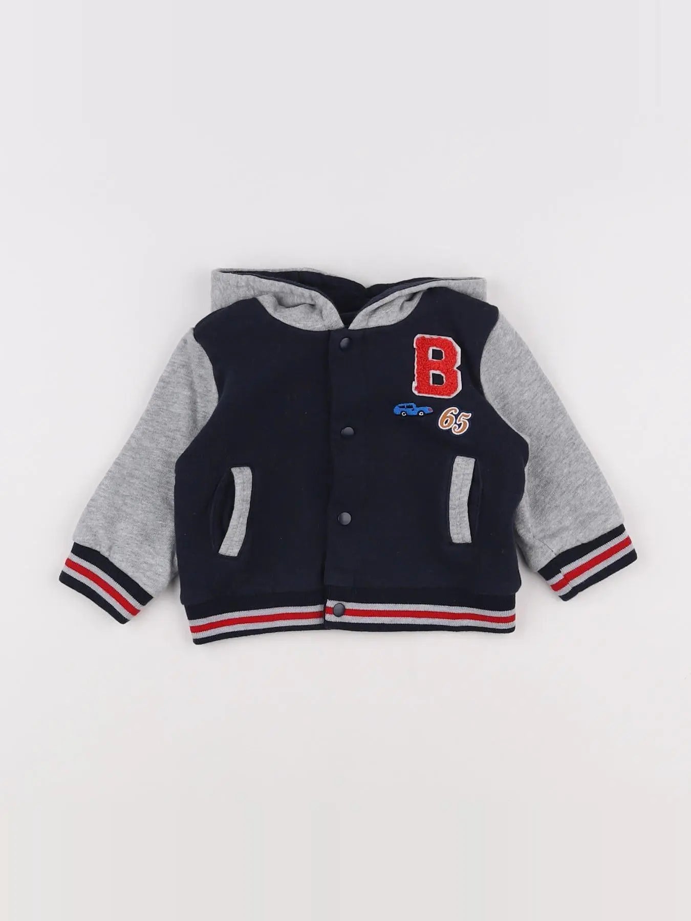 Boutchou - sweat bleu, gris - 6 mois