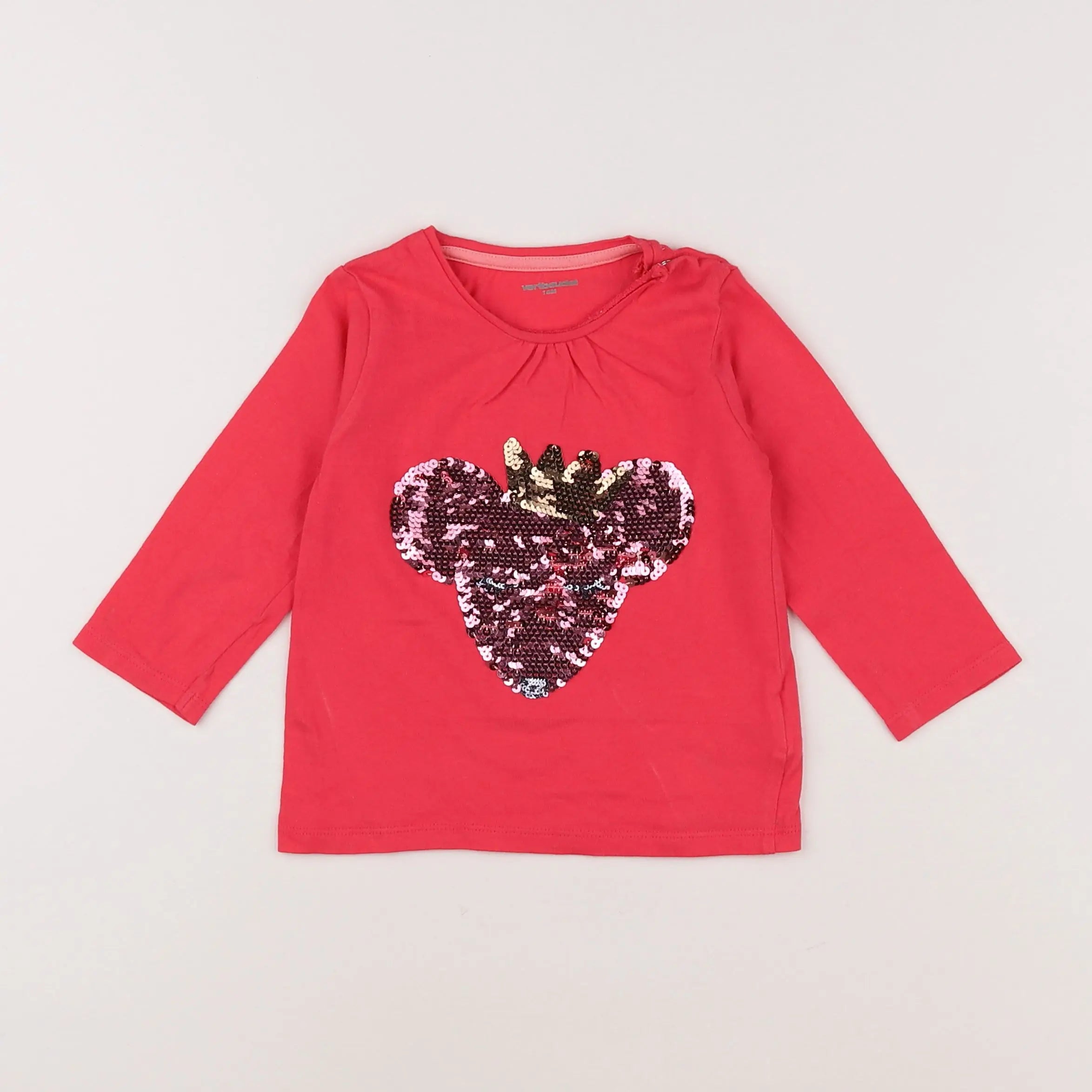 Vertbaudet - tee-shirt rose - 18 mois