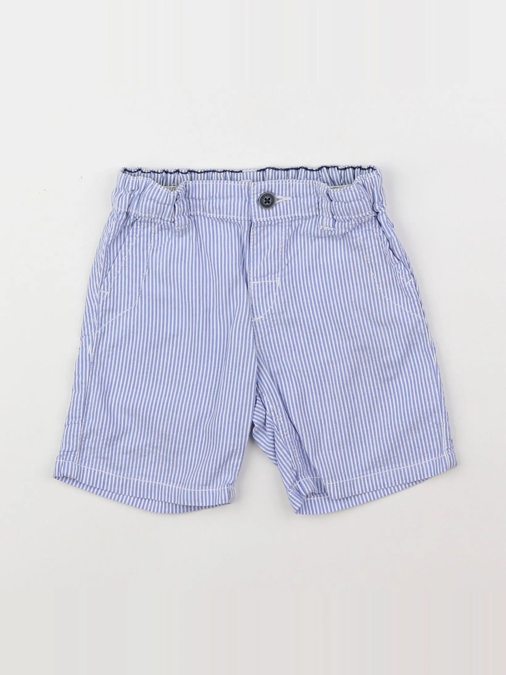 H&M - short blanc, bleu - 9/12 mois
