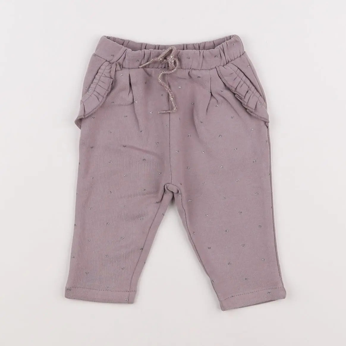 Vertbaudet - jogging violet, argent - 6 mois