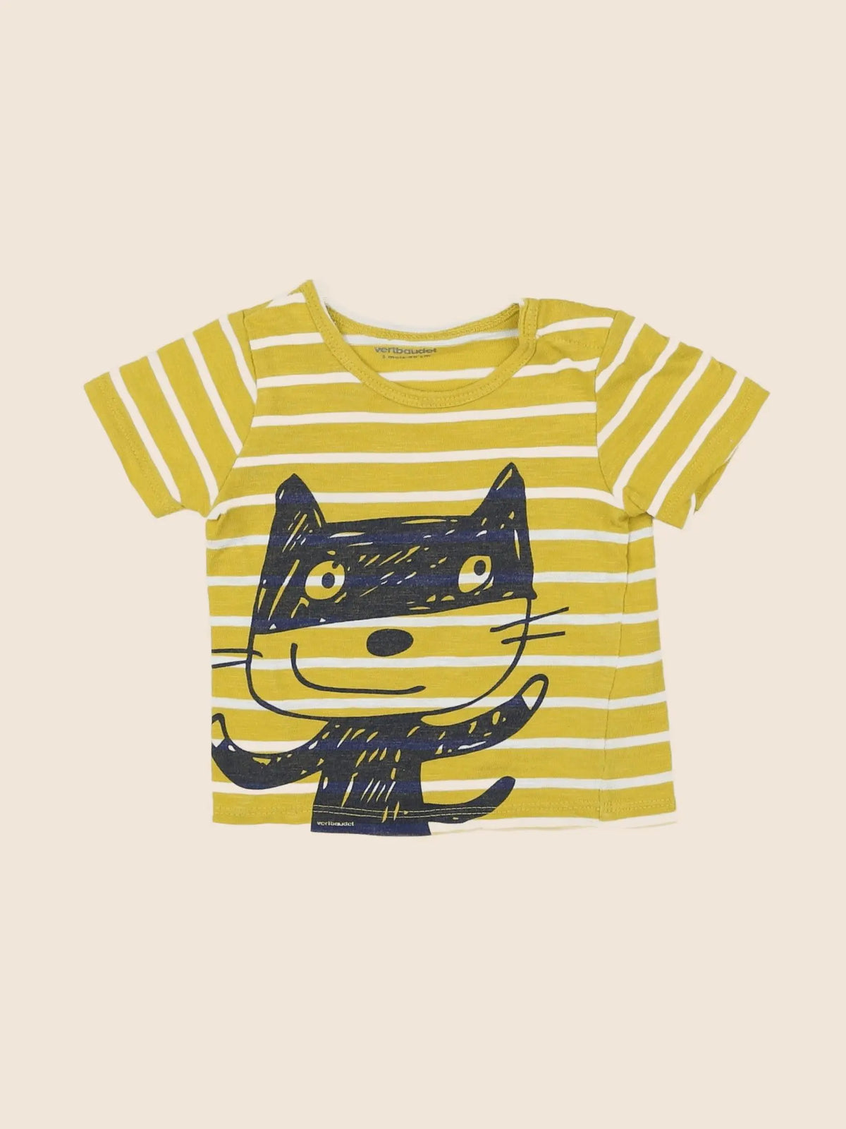 Vertbaudet - tee-shirt jaune - 3 mois