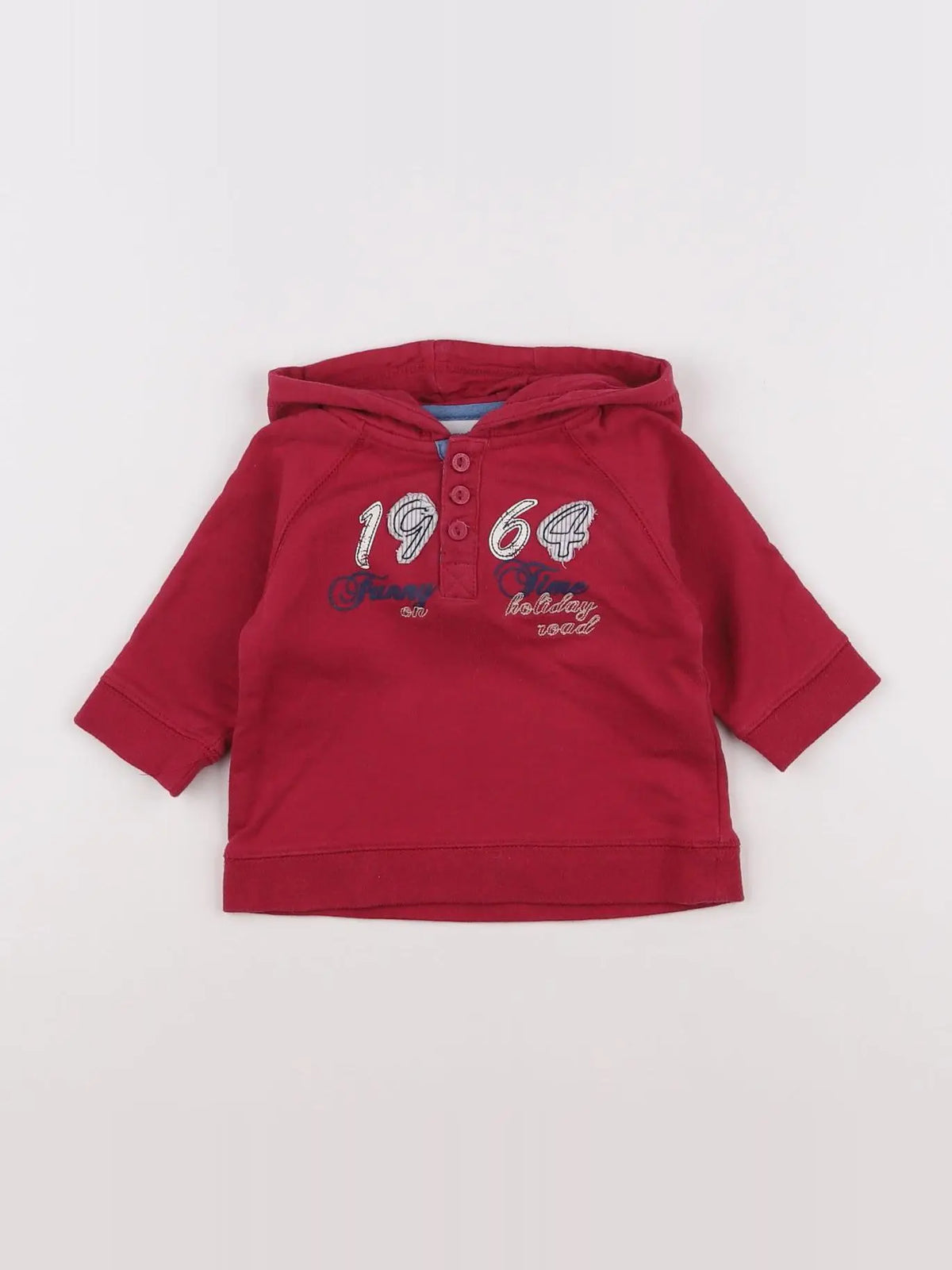 Vertbaudet - sweat rouge - 9 mois