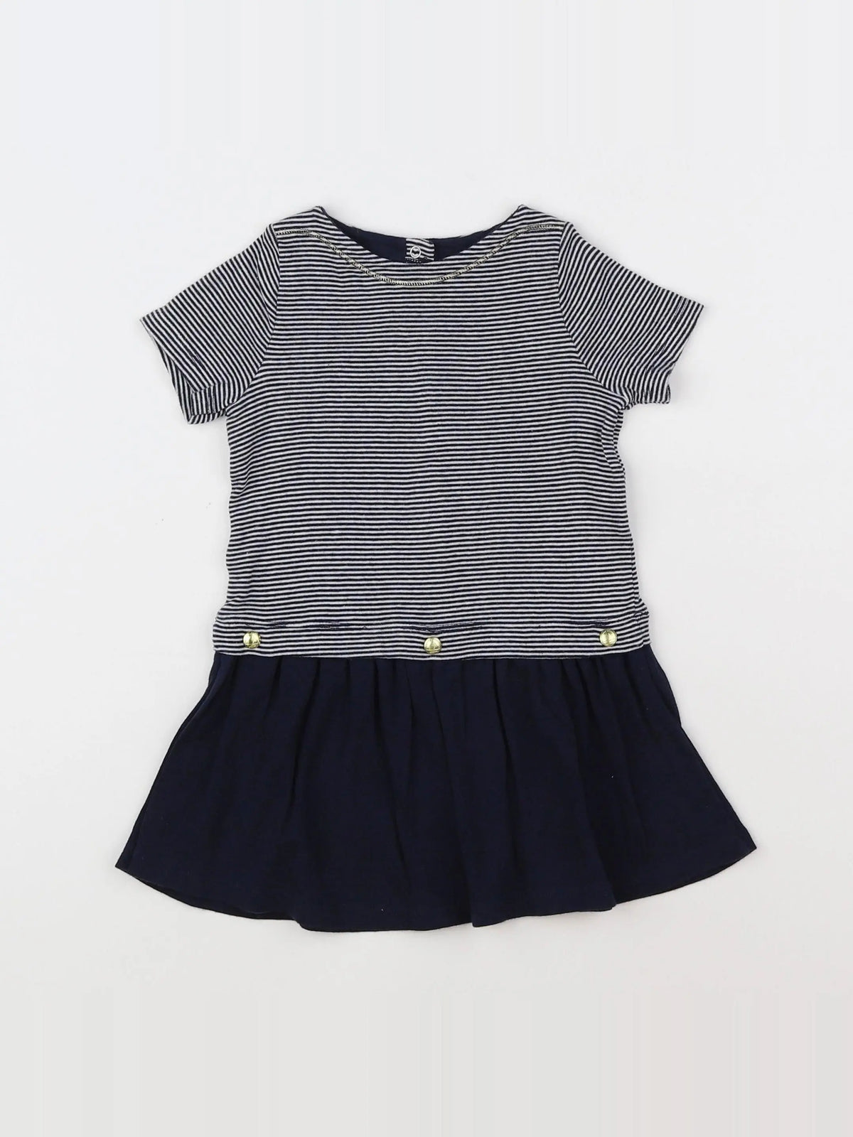 Petit Bateau - robe bleu - 18 mois