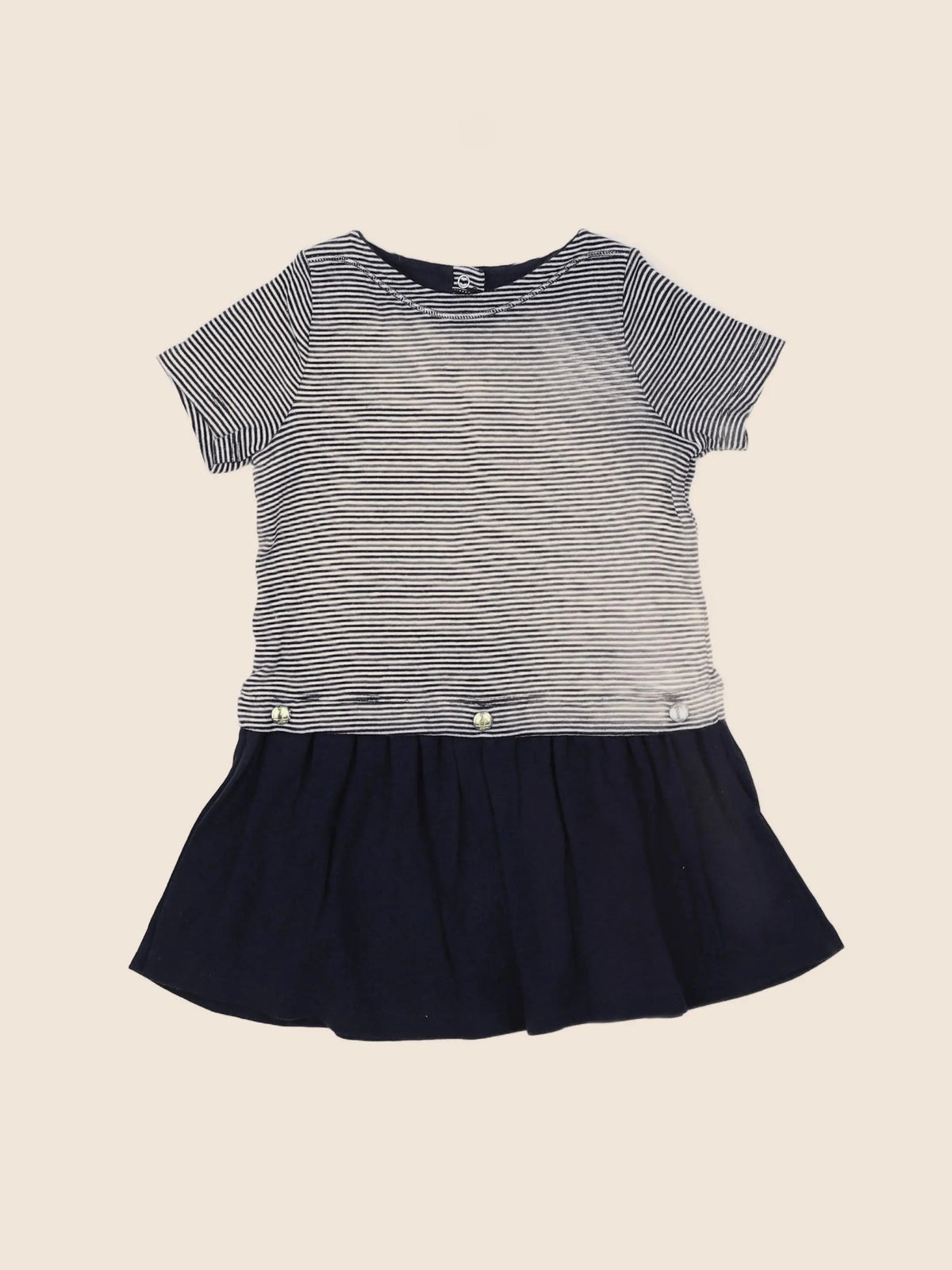 Petit Bateau - robe bleu - 18 mois