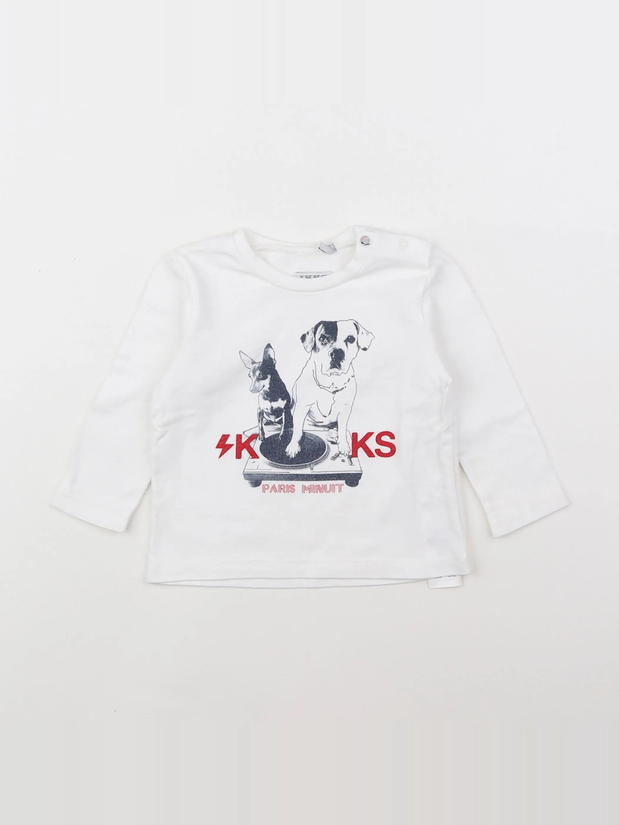 IKKS - tee-shirt blanc - 12 mois
