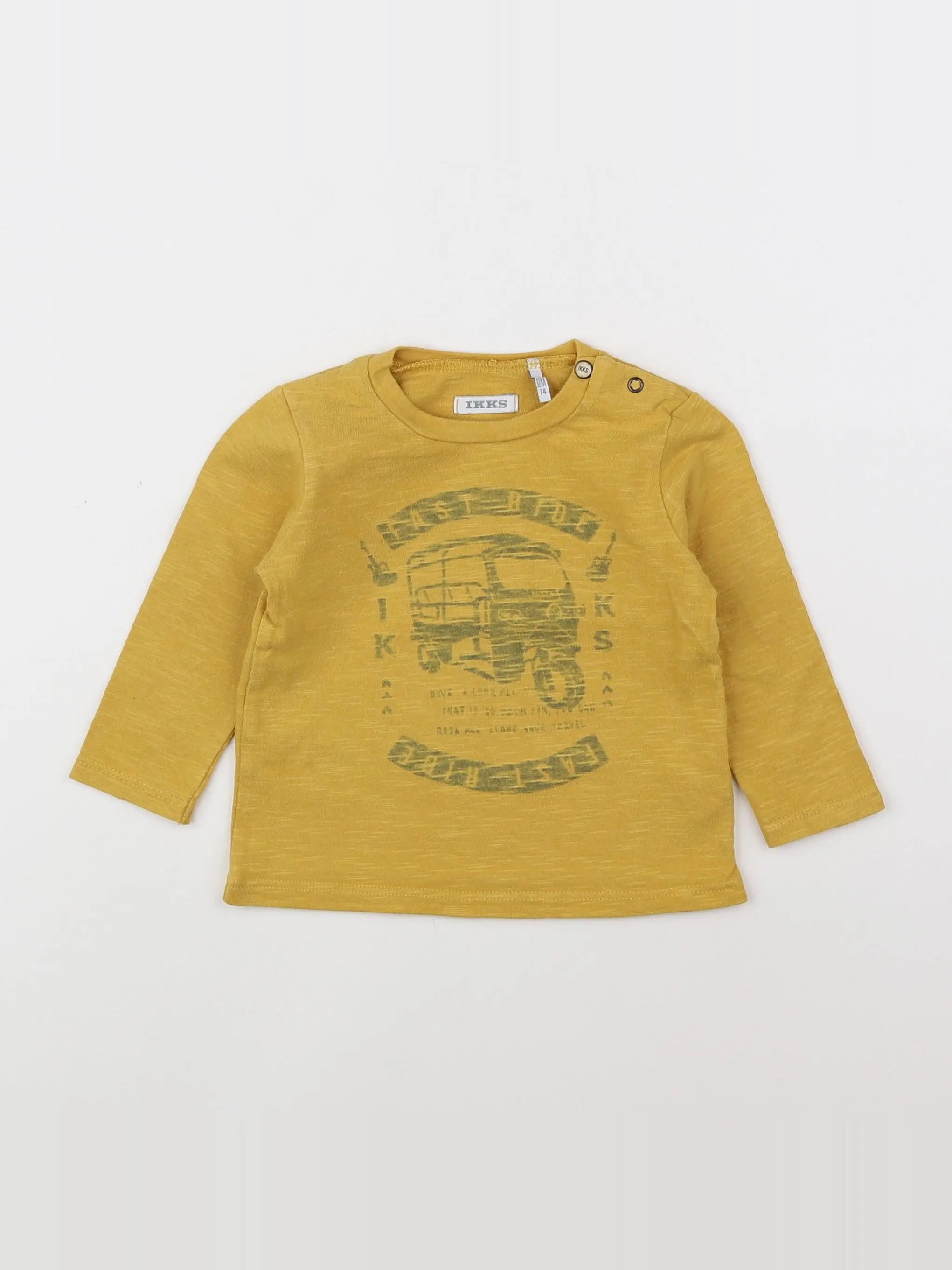 IKKS - tee-shirt jaune - 12 mois