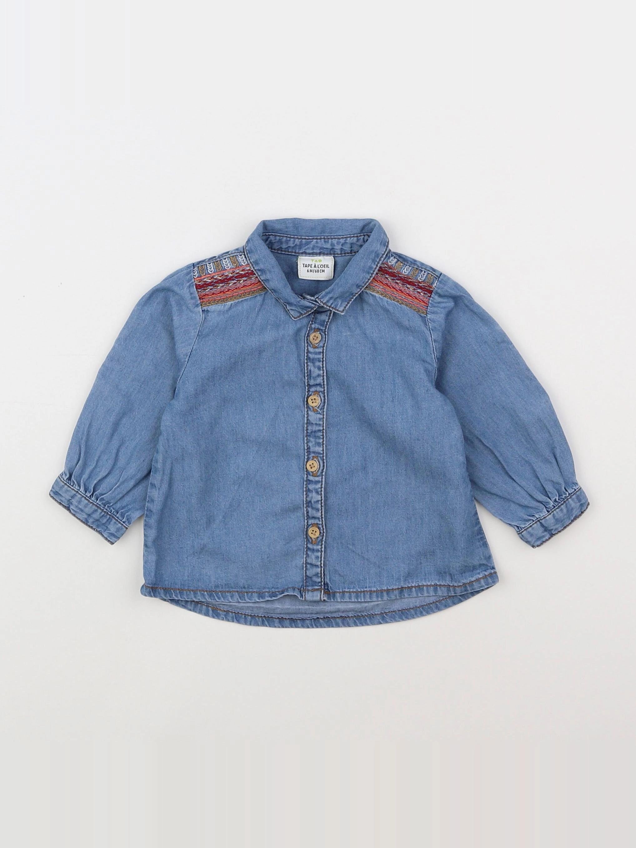 Tape à l'oeil - chemise bleu - 6 mois