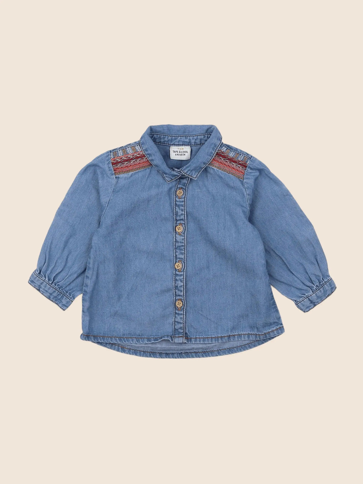 Tape à l'oeil - chemise bleu - 6 mois