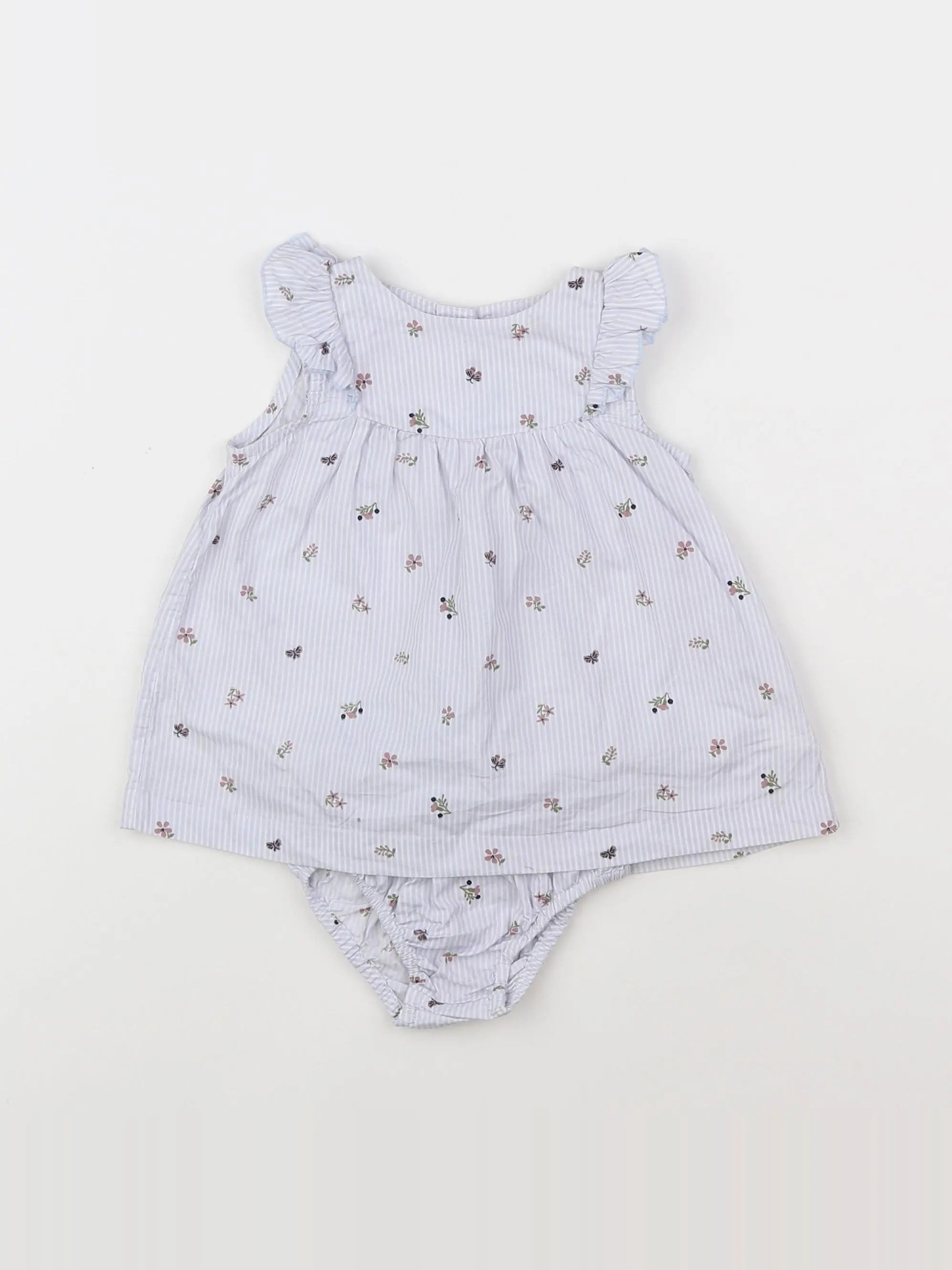 Cadet Rousselle - robe bleu, blanc - 3 mois